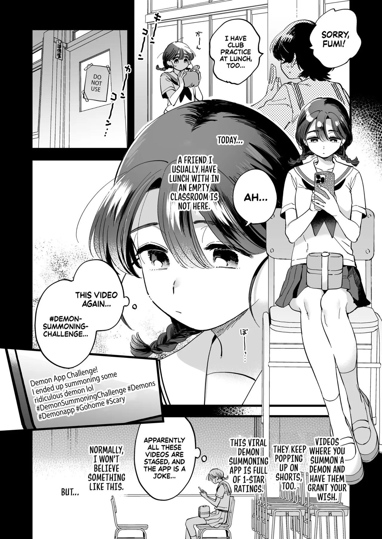 [Sonota Ozey (Yukataro)]Futanari Akuma-san to Hiruyasumi ~Appli de Shoukan shitara Oishiku Itadakarechaimashita~ | Lunchtime with a Futanari Demon.[English] [Sonarin迫] [Decensored] Page 4