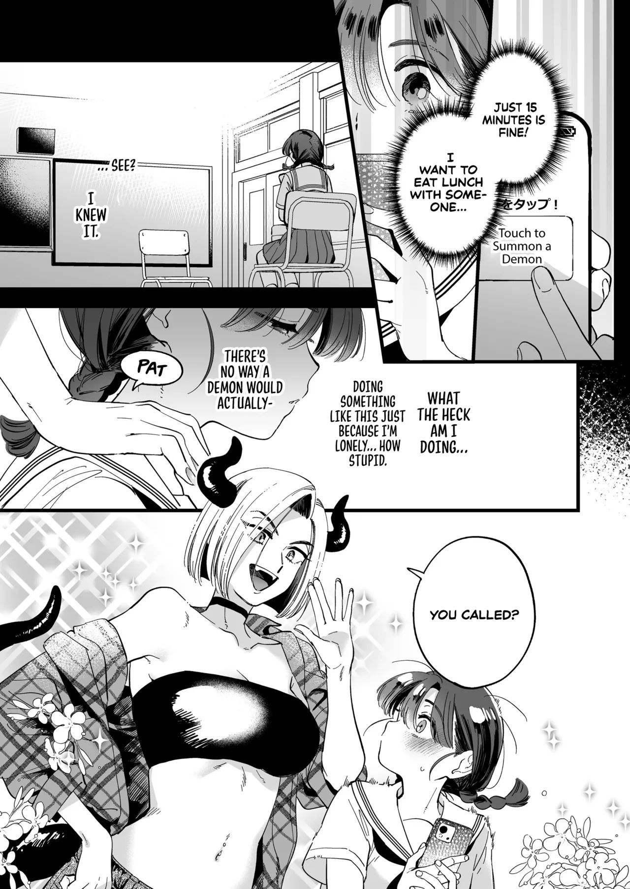 [Sonota Ozey (Yukataro)]Futanari Akuma-san to Hiruyasumi ~Appli de Shoukan shitara Oishiku Itadakarechaimashita~ | Lunchtime with a Futanari Demon.[English] [Sonarin迫] [Decensored] Page 5