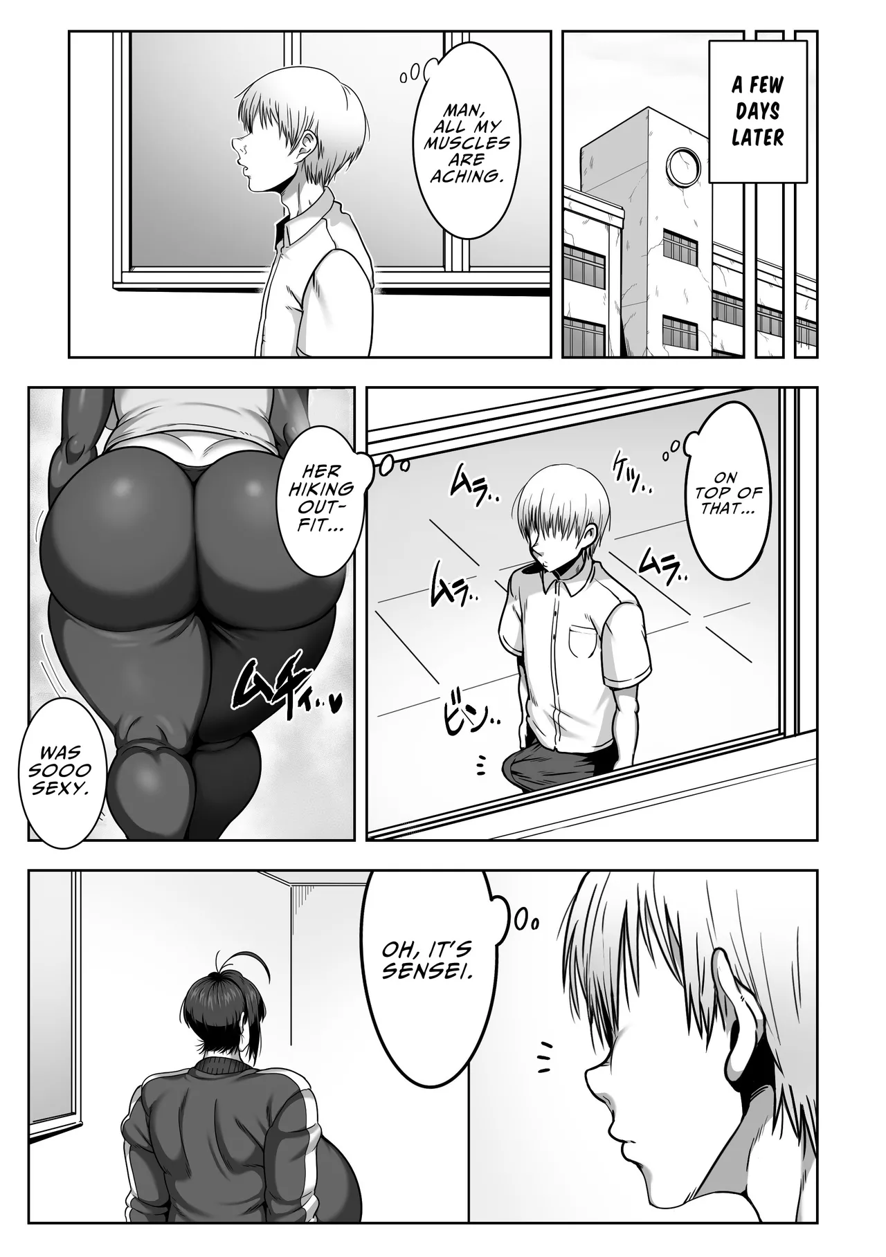 [Cranky-ya (Cranky)]Dekashiri Sensei ~Akogare no Sensei no Kyojiri o Yamagoya de Hitorijime suru Hanashi | Fat Ass Teacher ~The Story Of How I Made My Teacher With The Fat Ass I'm Crazy About All To Myself In A Mountain Shack~[English] [JIGECCHI] Page 43