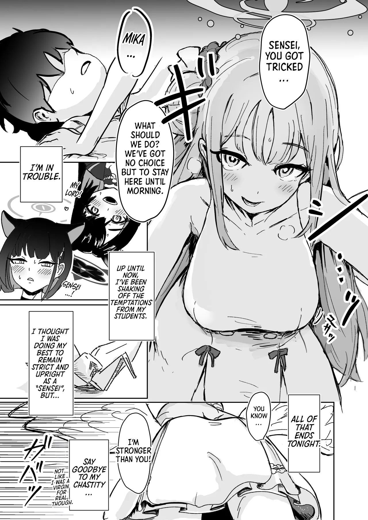 [PRESIDENT SUITE (Shachou)]Mika to Futari de Obenkyou  | Studying Together with Mika(Blue Archive) [English] [Shiro Translation] [Digital] Page 2