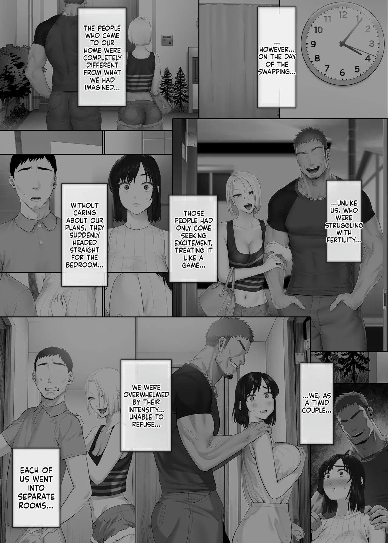 [Mitsumitsu Niku (Hikitogu)]LeveChi na Swapping 2 ~Hatsu Zecchou de Iki Kuruu Tsuma Hen~ Page 8