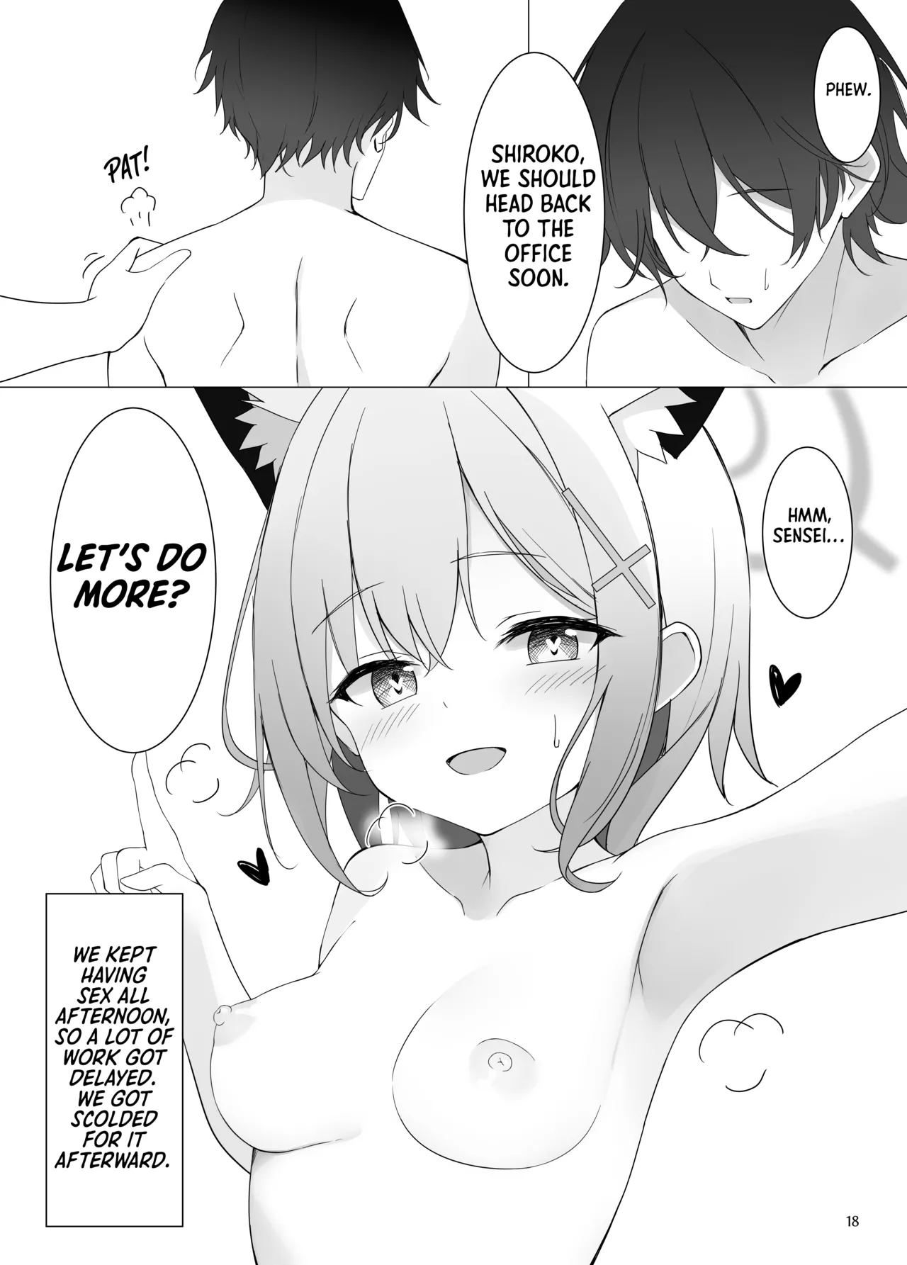 (C104) [Hagakure (Tateishi Kureha)]N, Watashi to mo Ecchi na Koto o Yarubeki | I Want You to Do Lewd Things to Me(Blue Archive) [English] [Shiro Translation] [Decensored] Page 18