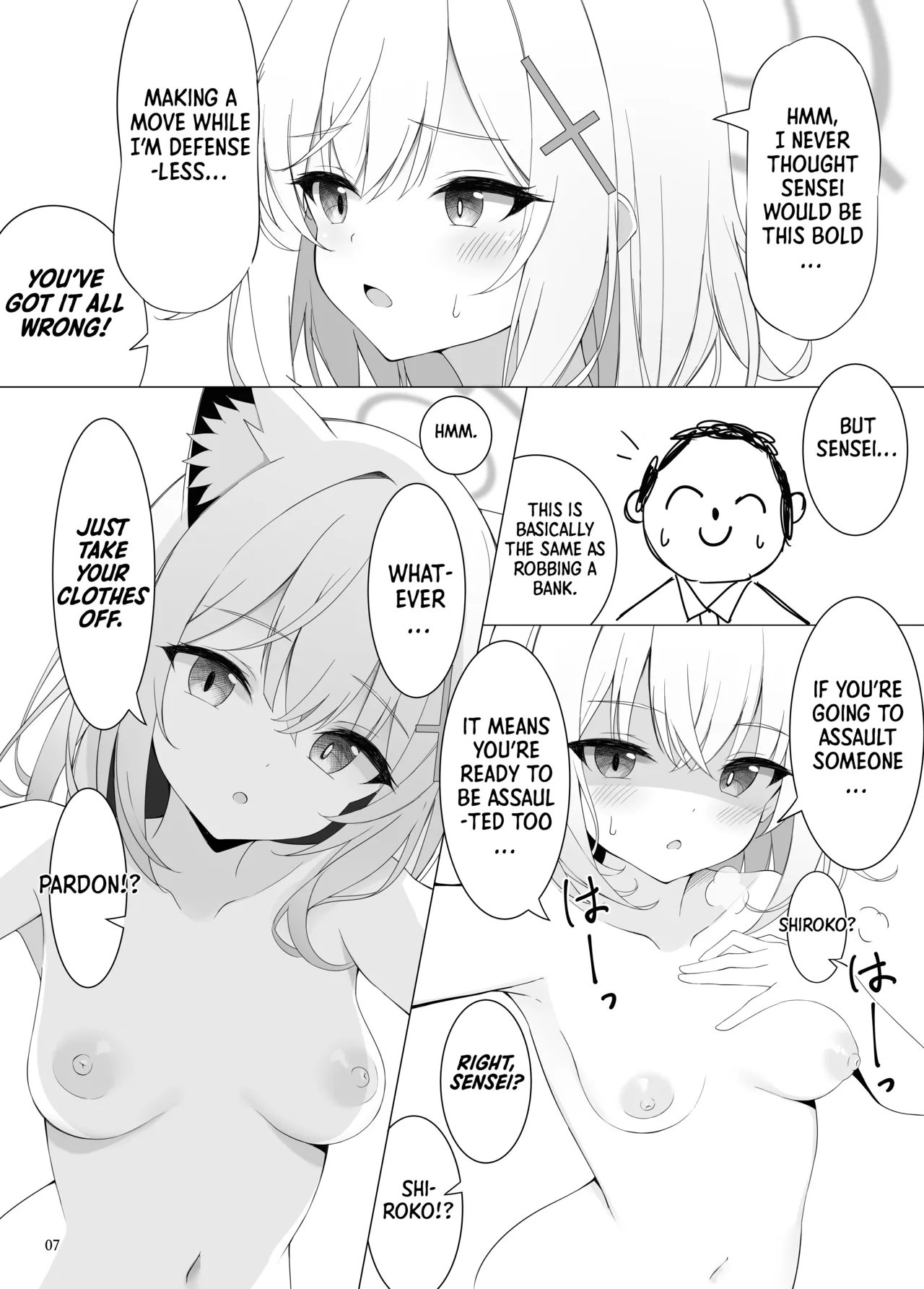 (C104) [Hagakure (Tateishi Kureha)]N, Watashi to mo Ecchi na Koto o Yarubeki | I Want You to Do Lewd Things to Me(Blue Archive) [English] [Shiro Translation] [Decensored] Page 7