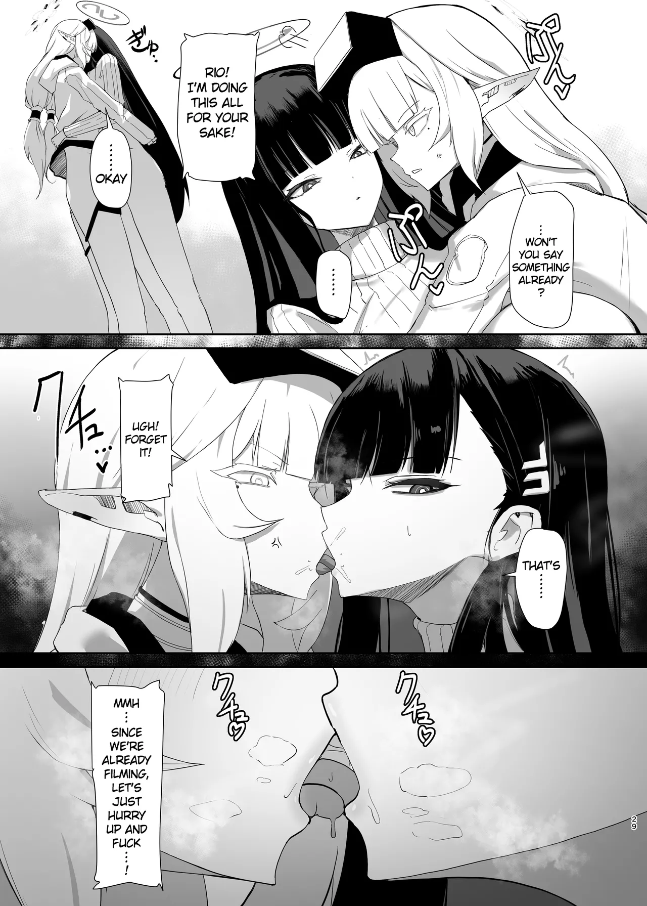 (C106) [Moujou Ishiki (Canvas Solaris)]Chou Tensai Byoujaku Bishoujo Chinpo Hacker VS Big Sister(Blue Archive) [English] [Digital] Page 29