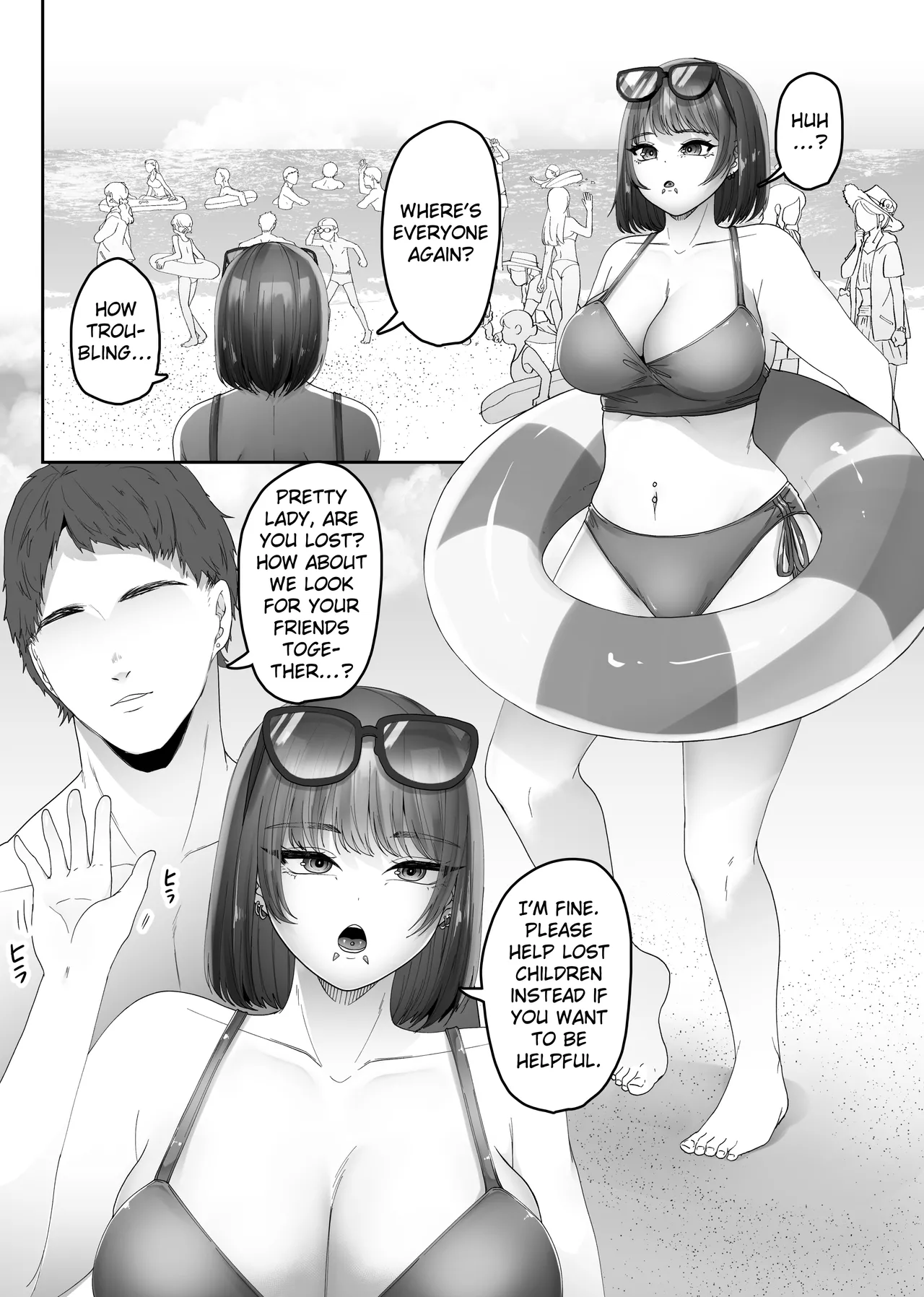 [TeruTeruGirl (Amano Teru)]Big-Breasted Swimsuit Girl Getting Turned into A Sea Slug's Nest[English] [EroGPx] Page 4