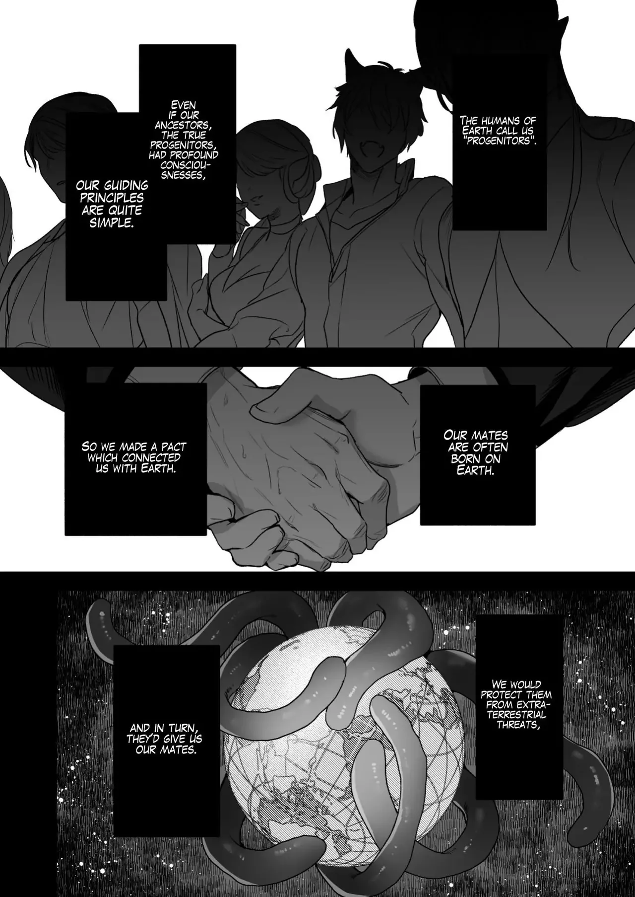 [Kimi ni Shuushin (Burger Sand Kimi)]Uchuu no Siso-sama no Tugai ni Naru shika Nai! | I Have No Choice But to Become the Universal Progenitor's Mate! & Extra chapter Page 48
