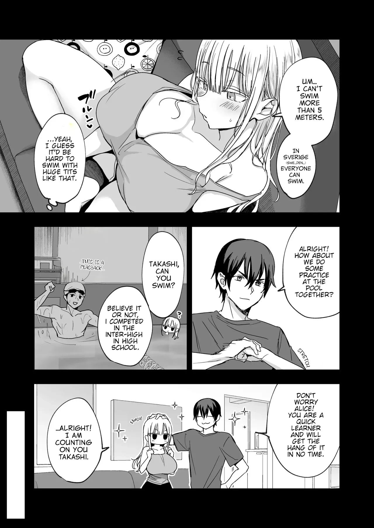 [Toono Esuke]Dekapai Gimai, Shuurai Alice no Swimming Lesson | Big-Titted Step Sister's Attack: Alice's Swimming Lesson[English] [MTL] Page 8