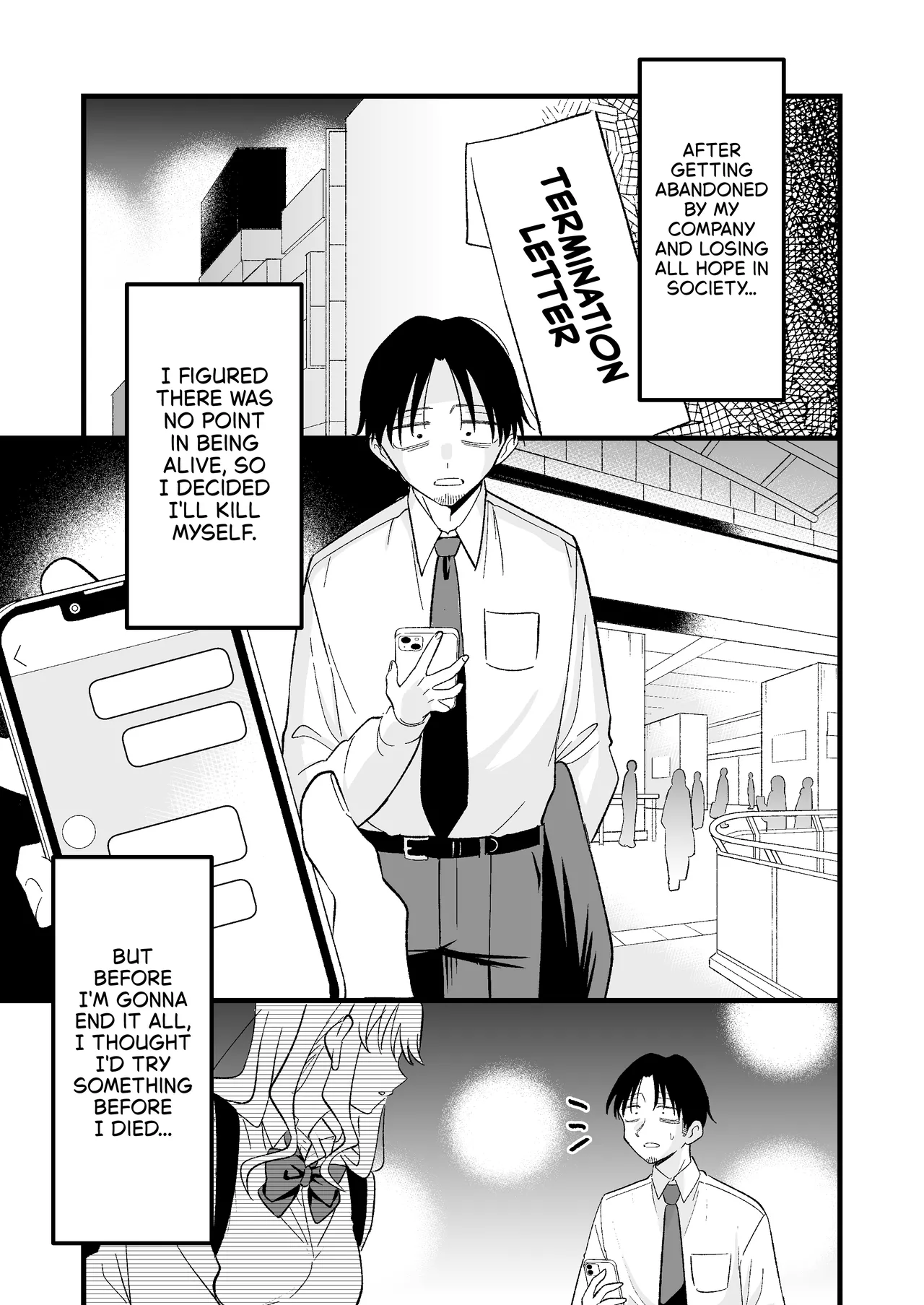 [Oyuhige]Shinitagari Shachiku datta Ore wa Hikari no Papakatsu Gal ni Ikasareru | I Was a Suicidal Wage Slave Until a Daddy Hunting Gyaru of Light Made Me Cum[English] [NudeSalad] Page 2