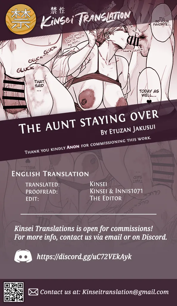 [Etuzan Jakusui]Isourou no obasan | The Aunt Staying Over(Toutou to Dakudaku) [English] [Kinsei Translations] Page 6