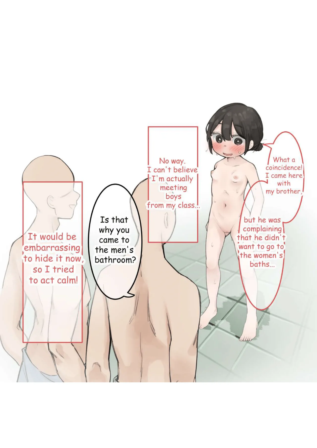 [Sena]Otoko Yu de Classmate ni Souguu Shita Onnanoko I A girl ran into a classmate[English] Page 2