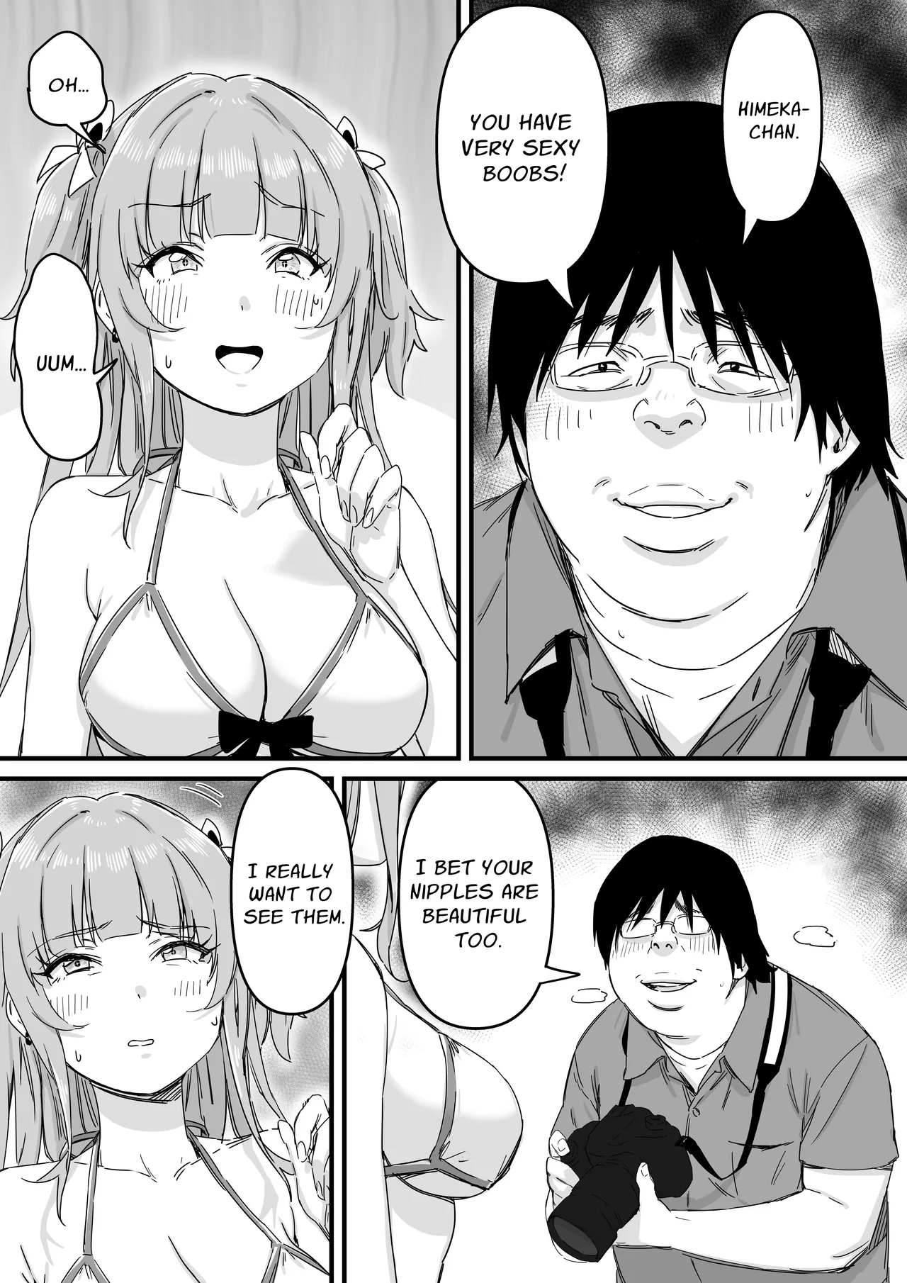 [P&I (Mel EX, Satsukimasu)]Mizugi Idol no Nama Oppai wo Minna no Mae de Sarashitai | Swimsuit Idol Wants to Expose Her Titties to Everyone[English] [Solid Rose] Page 9