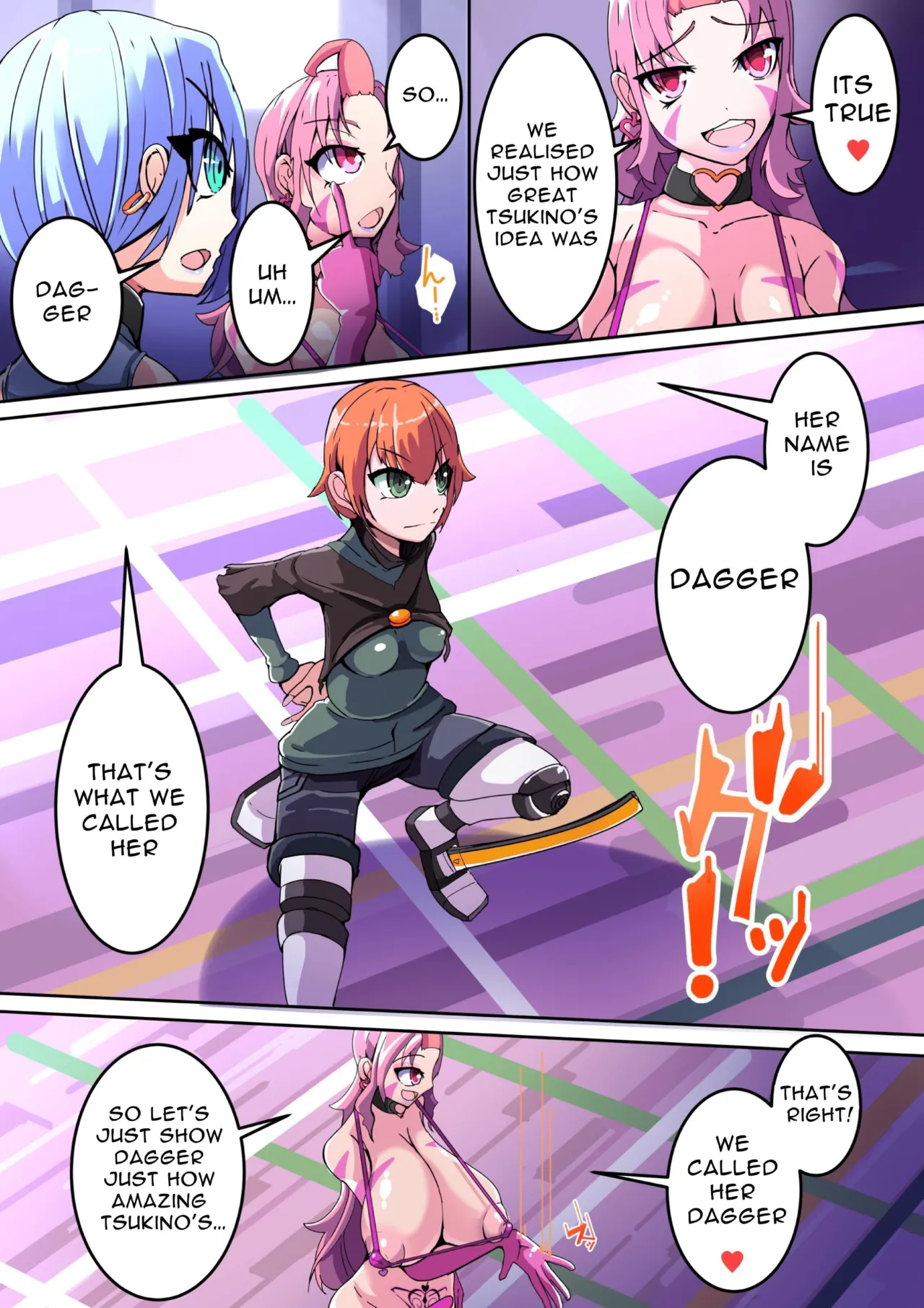 [hentaiworks (Aruma)]Defeated by an Evil Futanari Executive the Hero is Connected to a Body Modification Machine: Staal Dagger 01[ENG][Cute as Hell] Page 4