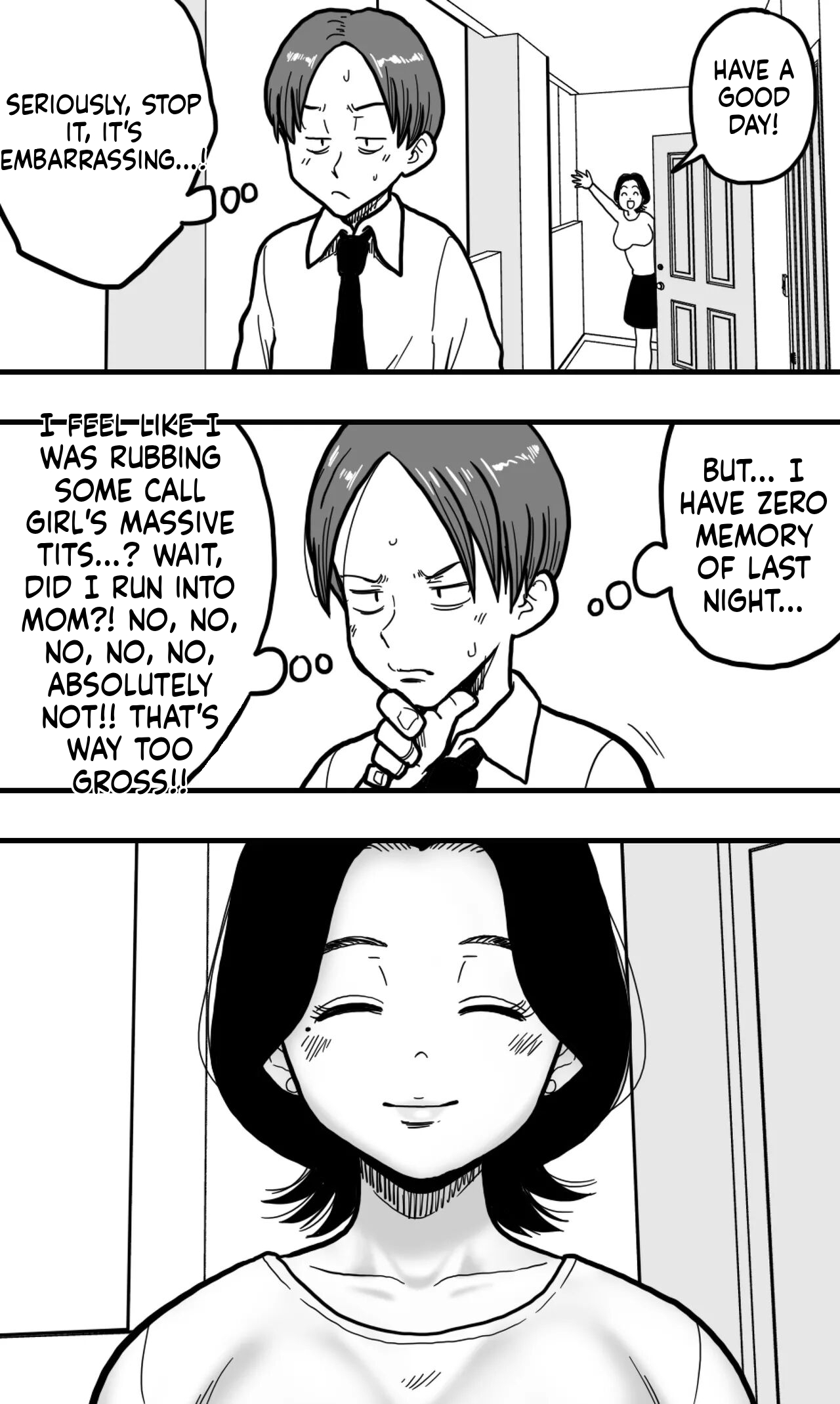 [polbockle]A drunk son mistakes his mother for a call girl and starts groping her huge breasts(English) Page 30