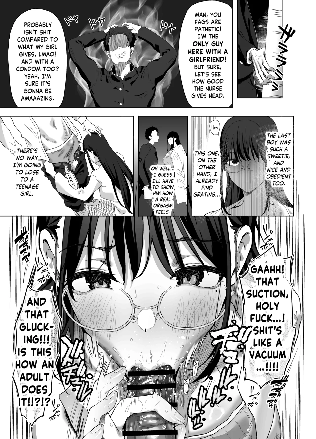 [Purumetal]Gomu Fella Dake Nara Shite Kureru Hokenshitsu no Sensei | The School Nurse Will Suck You Off! But Only With a Condom[English] [skibidibenki] [Digital] Page 16