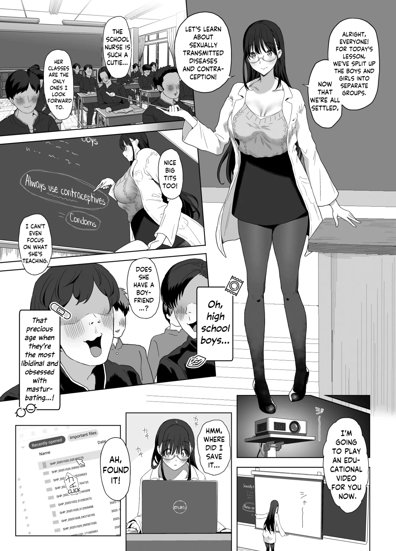 [Purumetal]Gomu Fella Dake Nara Shite Kureru Hokenshitsu no Sensei | The School Nurse Will Suck You Off! But Only With a Condom[English] [skibidibenki] [Digital] Page 4