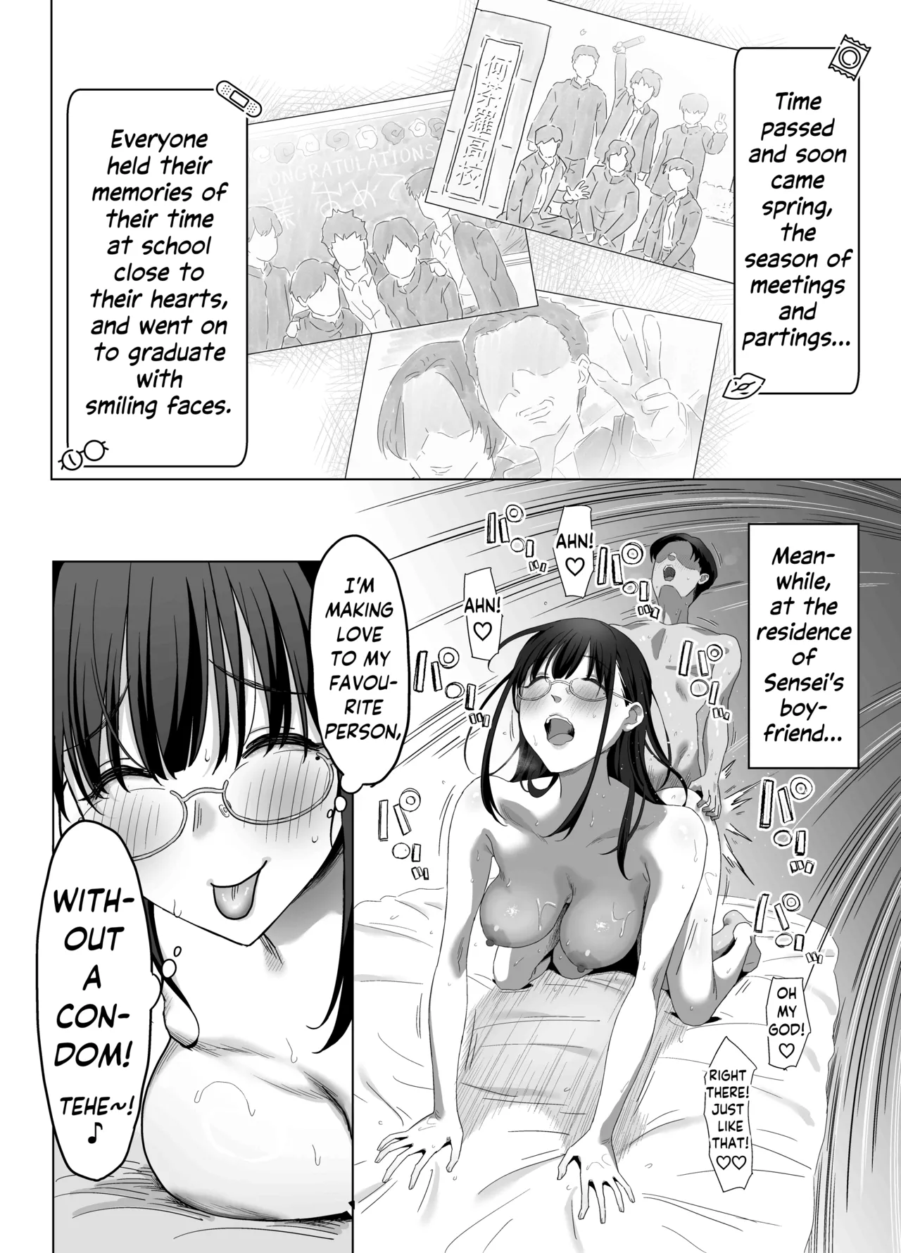 [Purumetal]Gomu Fella Dake Nara Shite Kureru Hokenshitsu no Sensei | The School Nurse Will Suck You Off! But Only With a Condom[English] [skibidibenki] [Digital] Page 47