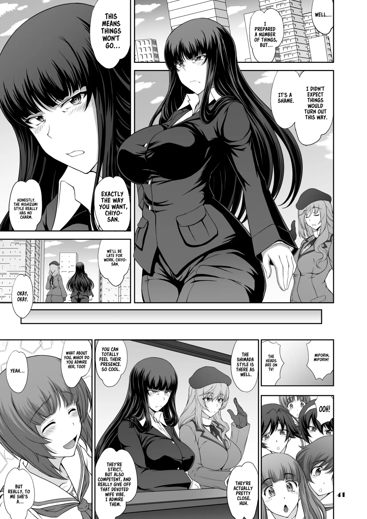 [Majimadou (Matou)]Iemoto no Hyakuya Taetara Soku Kaihou! Jikkyou Tanetsuke Namahaishin (Girls und Panzer) | Instant Freedom if The Head Survives For 100 Nights!! Live Commentary Breeding Livestream[English] [Sonarin迫] [Digital] Page 41