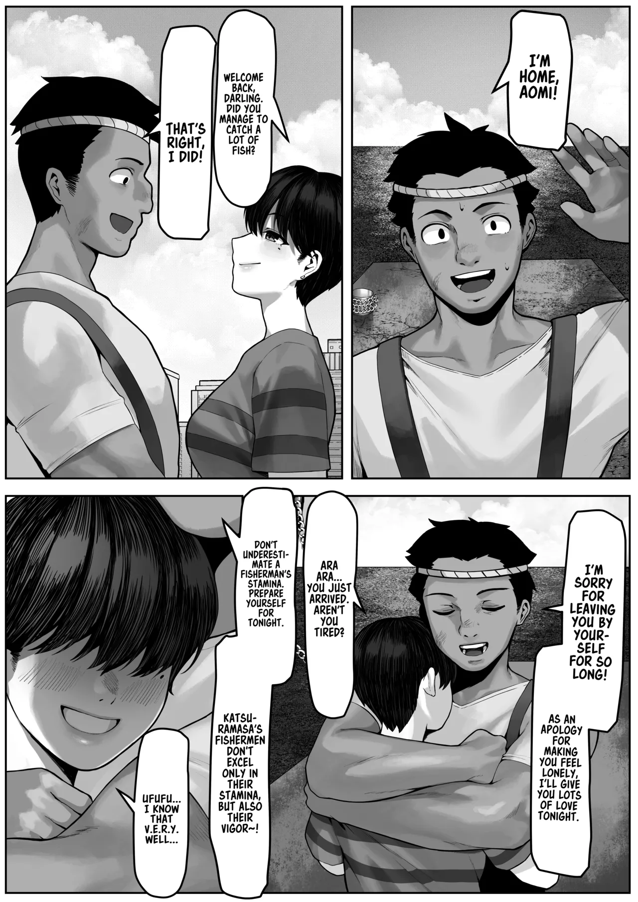 [Toshiue Onee-san Tengoku (Kisaragi Tsurugi)]Ryoushi Machi no Hitozuma Jijou | The Secret Affairs of the Fishing Village Wives[English] [Sonarin迫] Page 27