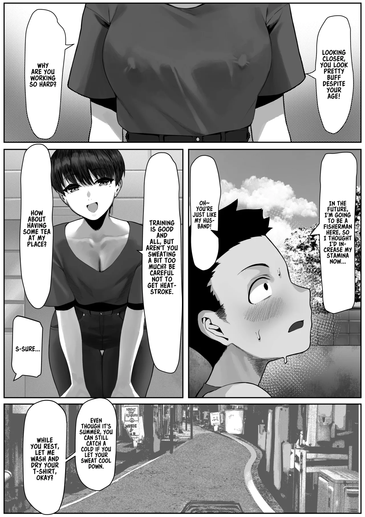 [Toshiue Onee-san Tengoku (Kisaragi Tsurugi)]Ryoushi Machi no Hitozuma Jijou | The Secret Affairs of the Fishing Village Wives[English] [Sonarin迫] Page 5