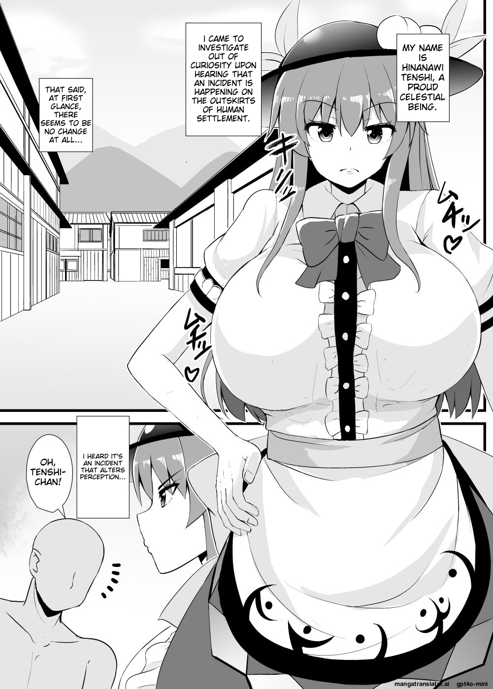 [Sukiyaki Club (Kouji)]Tenshi-chan Ninshiki Kaihen Ihen Chousa Kiroku(Touhou Project) [English] [MTL] [Digital] Page 2