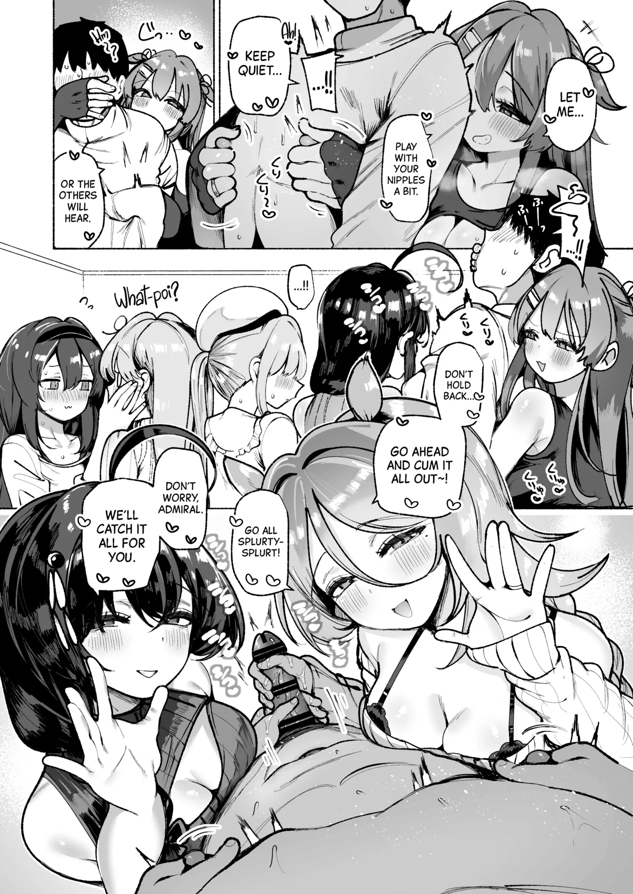 [Toto-taste (Suzuki Toto)]Shiratsuyu-gata Shimai to Okota de Yuuwaku Sakusei Ecchi | Getting Teased and Milked Dry Under the Kotatsu by the Shiratsuyu-Class Sisters(Kantai Collection -KanColle-) [English] [Black Grimoires] [Digital] Page 9