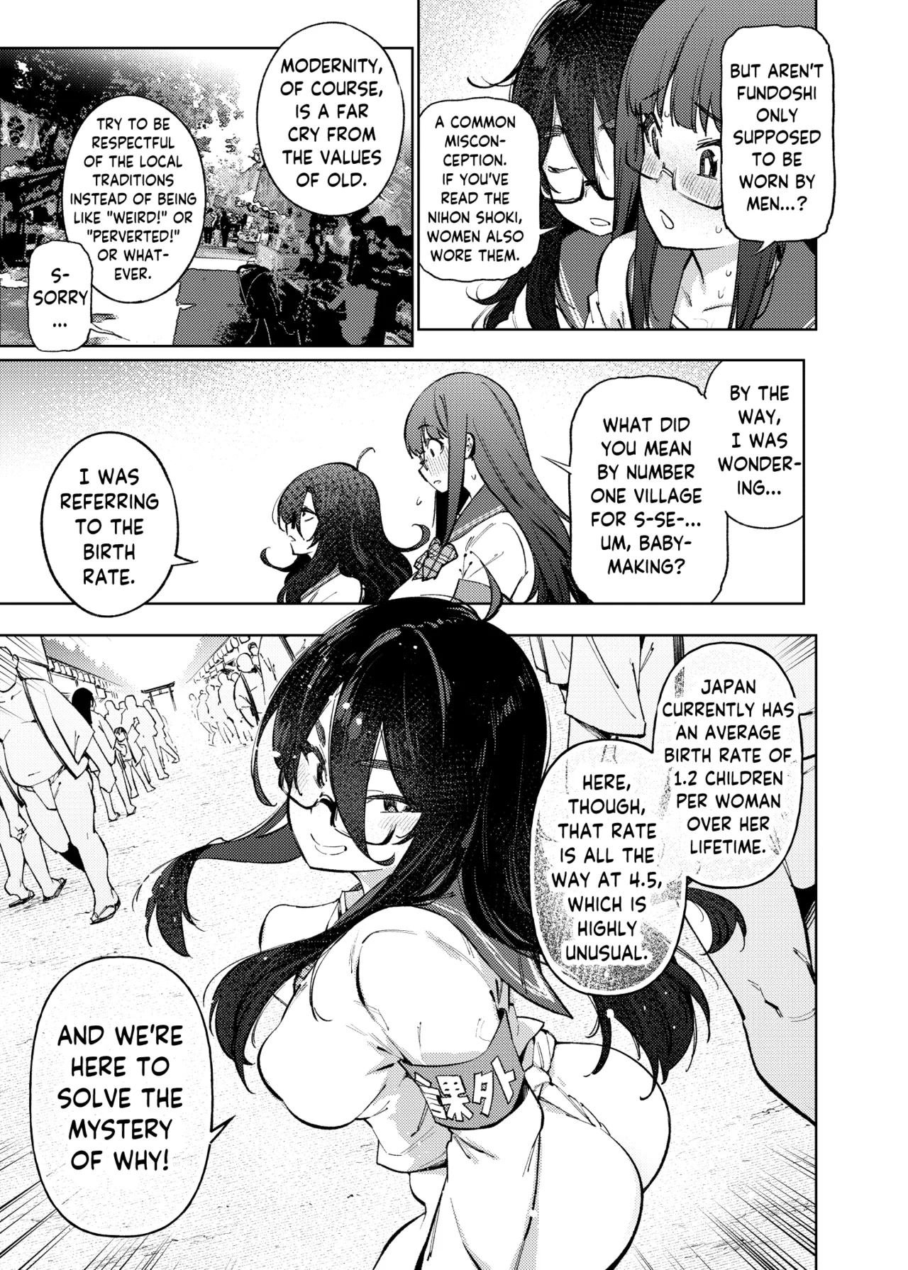 [Yukikagerou (KANZUME)]Himitsu Meikyuu Circle: Kodakara Onsen de no Rankou Tanetsuke Taiken Houkoku | The Mystery Unravelers' Club: Breeding Orgy Field Report from the Fertility Hot Springs[English] [skibidibenki] [Digital] Page 8