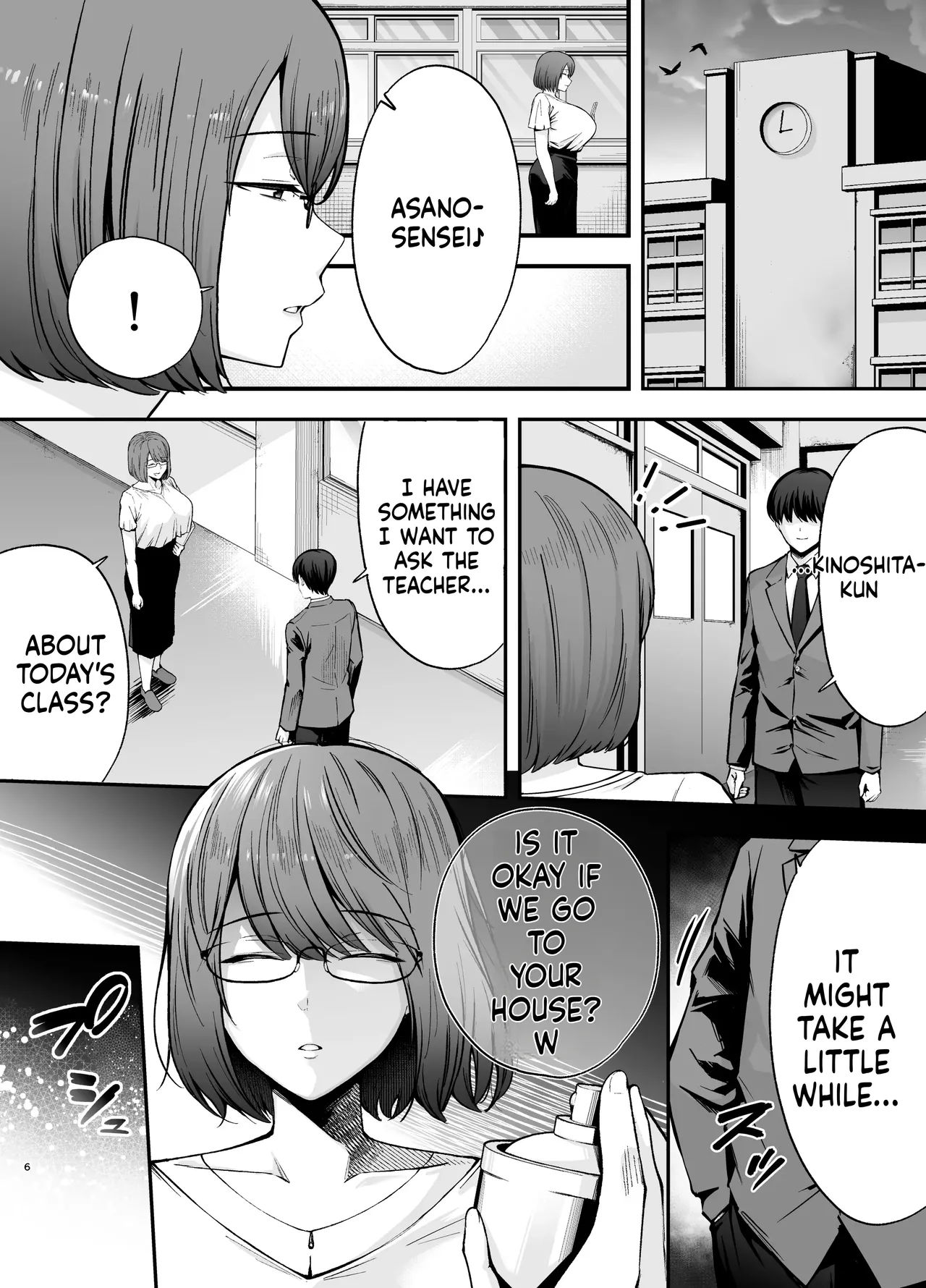 [Ougon Shinshi Club (Tabuchi)]Fukujuu Kyoushitsu 3 Sennou Gas de Classmate ni Yaritai Houdai | Submission Classroom 3: Do Whatever You Want to Your Classmates with Aphrodisiac Gas[English] [MTL] [Digital] Page 5
