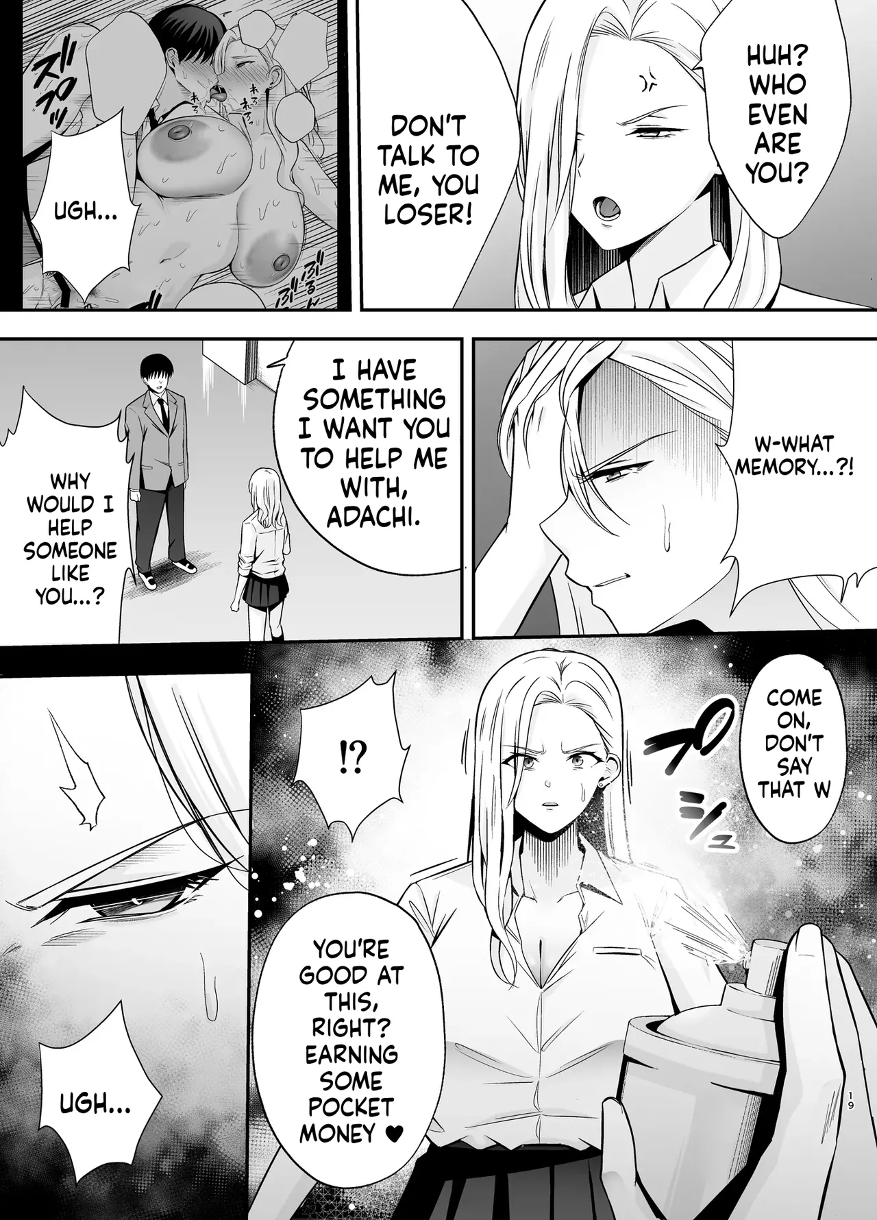 [Ougon Shinshi Club (Tabuchi)]Fukujuu Kyoushitsu 4 Sennou Gas de Classmate ni Yaritai Houdai | Submission Classroom 4: Do Whatever You Want to Your Classmates with Aphrodisiac Gas[English] [MTL] [Digital] Page 18