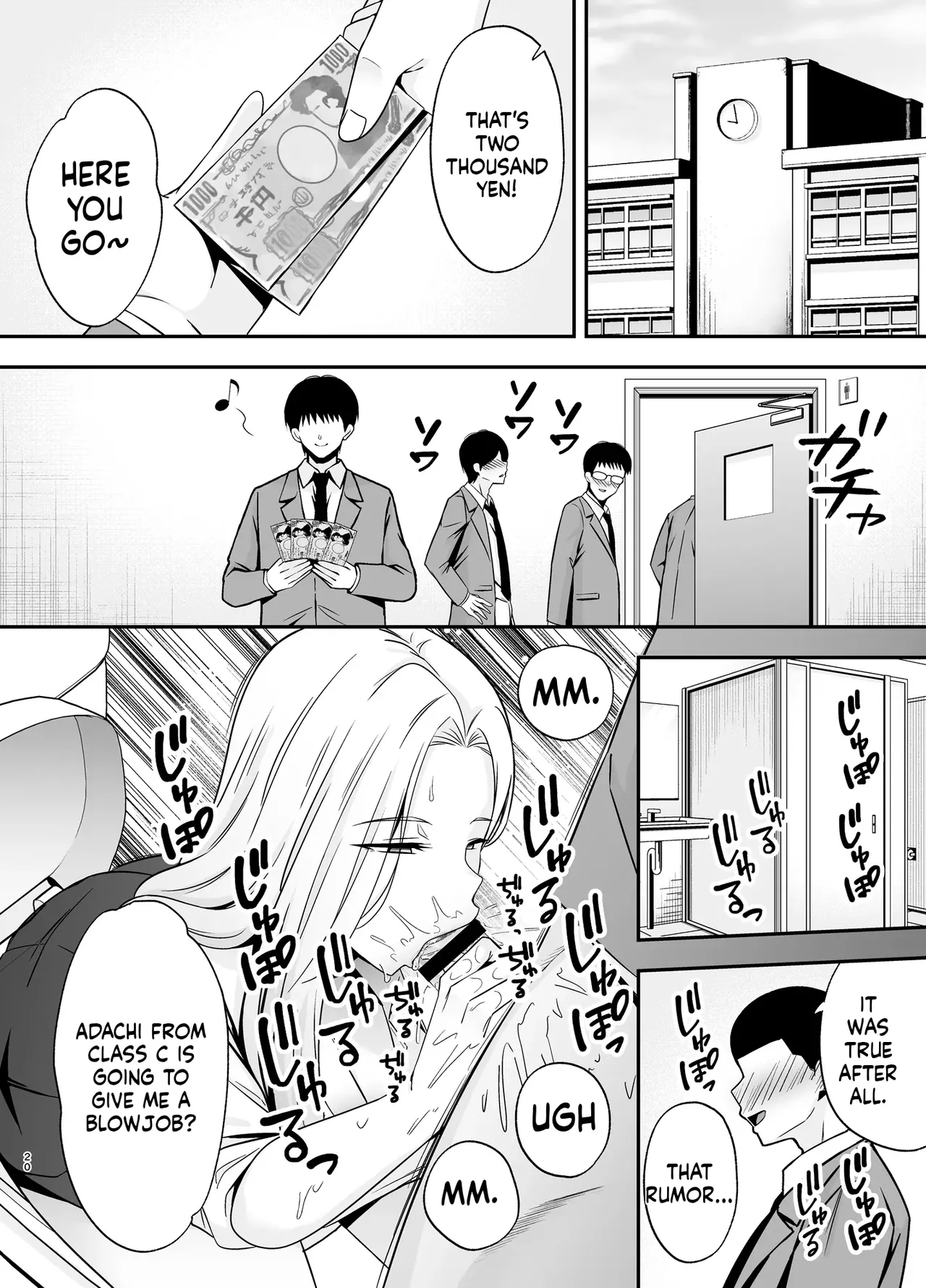 [Ougon Shinshi Club (Tabuchi)]Fukujuu Kyoushitsu 4 Sennou Gas de Classmate ni Yaritai Houdai | Submission Classroom 4: Do Whatever You Want to Your Classmates with Aphrodisiac Gas[English] [MTL] [Digital] Page 19