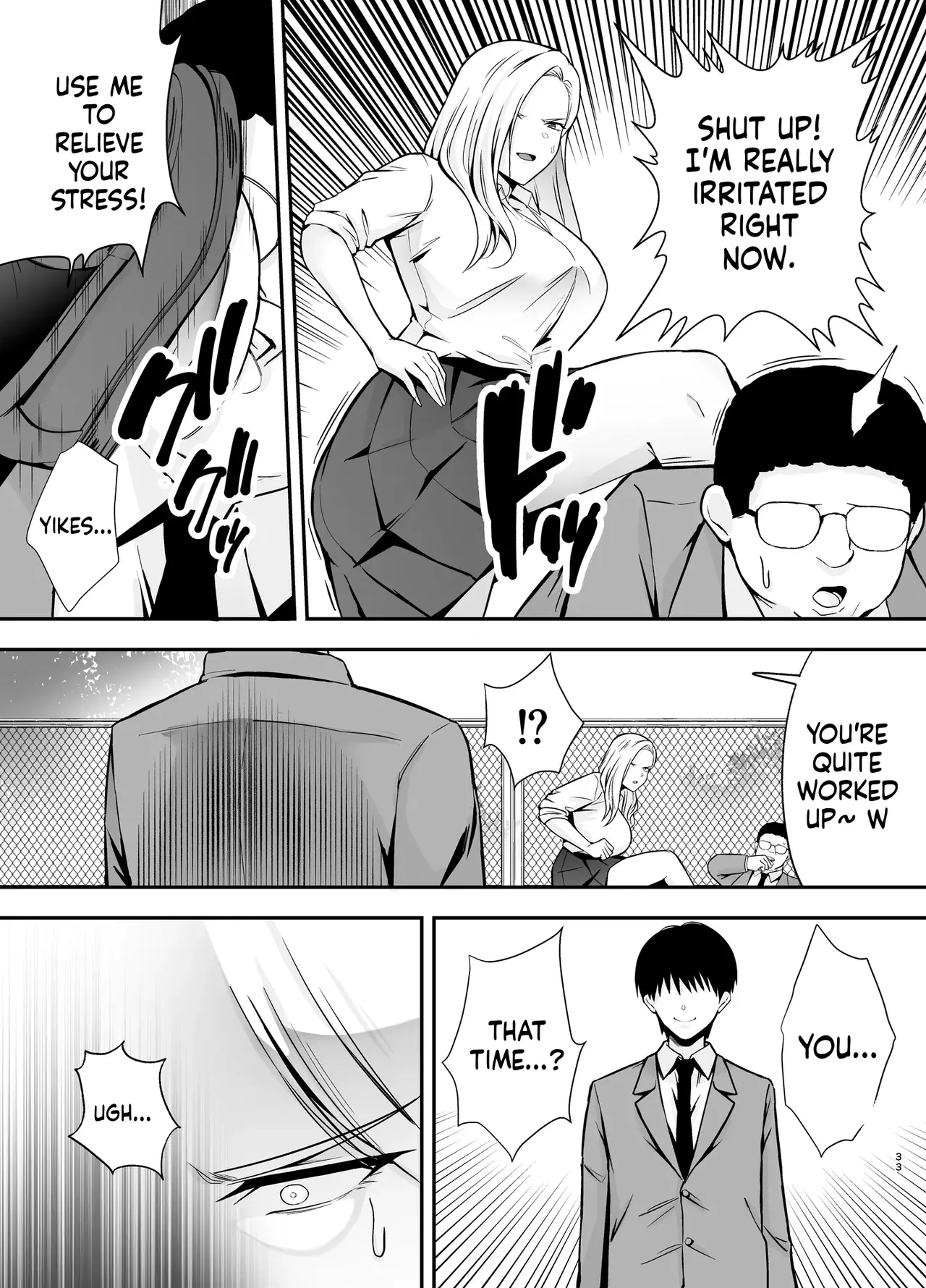 [Ougon Shinshi Club (Tabuchi)]Fukujuu Kyoushitsu 4 Sennou Gas de Classmate ni Yaritai Houdai | Submission Classroom 4: Do Whatever You Want to Your Classmates with Aphrodisiac Gas[English] [MTL] [Digital] Page 32