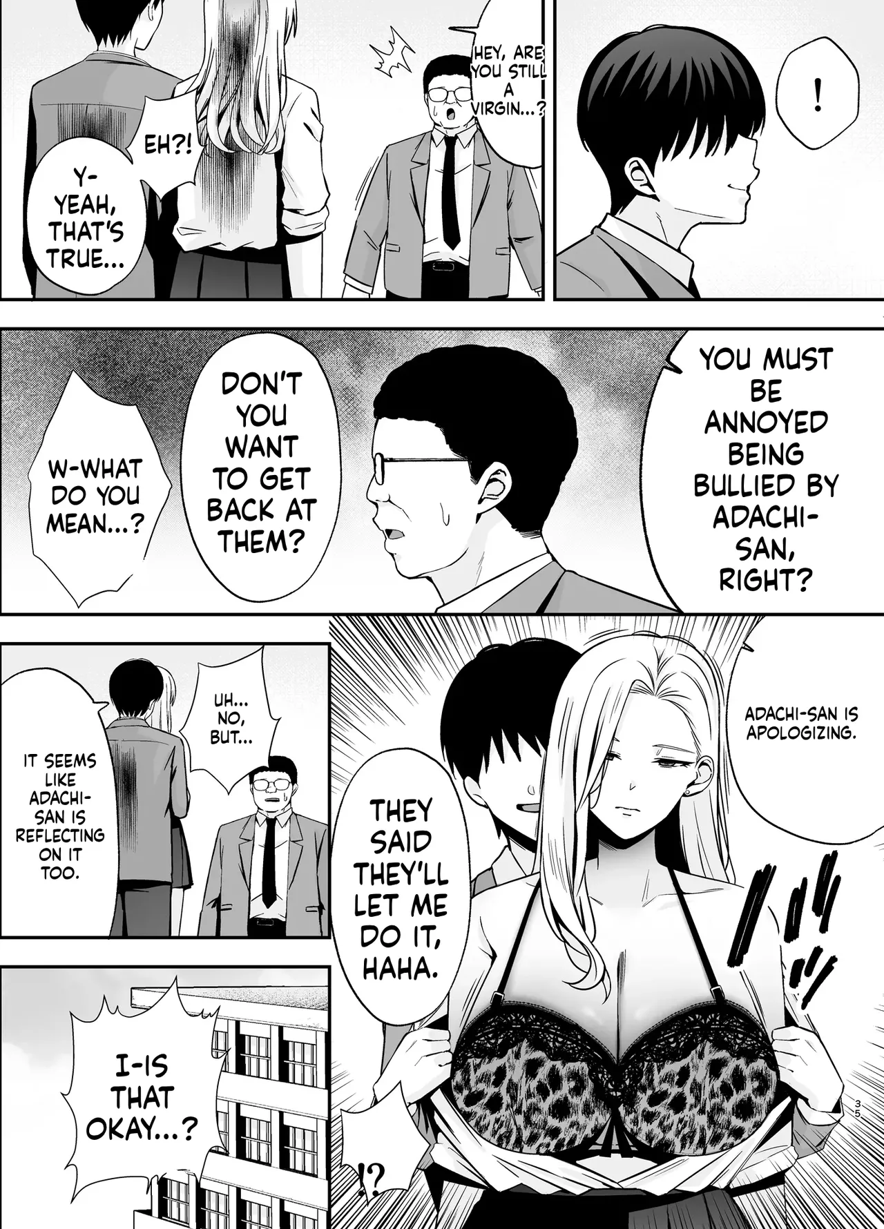 [Ougon Shinshi Club (Tabuchi)]Fukujuu Kyoushitsu 4 Sennou Gas de Classmate ni Yaritai Houdai | Submission Classroom 4: Do Whatever You Want to Your Classmates with Aphrodisiac Gas[English] [MTL] [Digital] Page 34