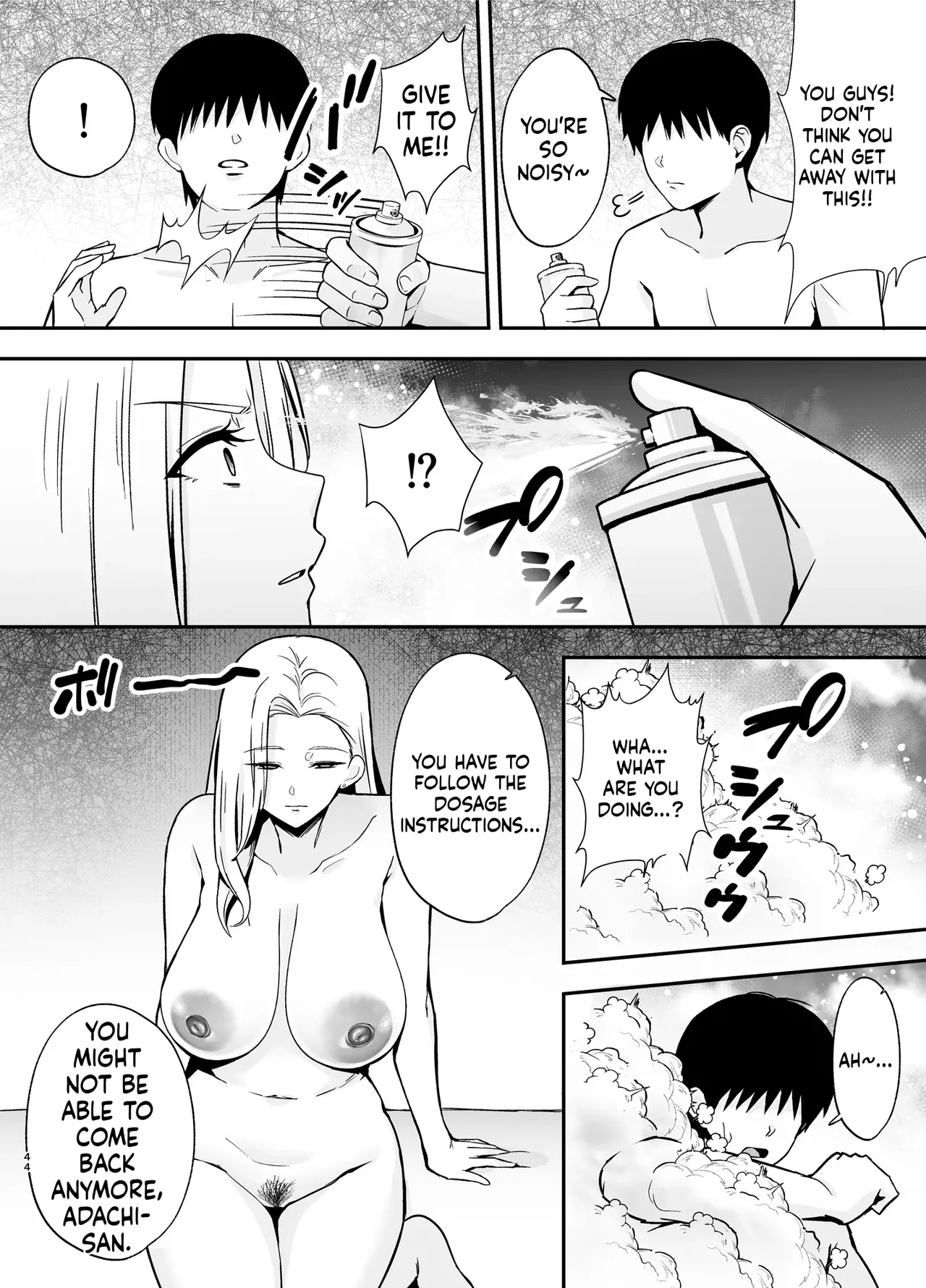 [Ougon Shinshi Club (Tabuchi)]Fukujuu Kyoushitsu 4 Sennou Gas de Classmate ni Yaritai Houdai | Submission Classroom 4: Do Whatever You Want to Your Classmates with Aphrodisiac Gas[English] [MTL] [Digital] Page 43