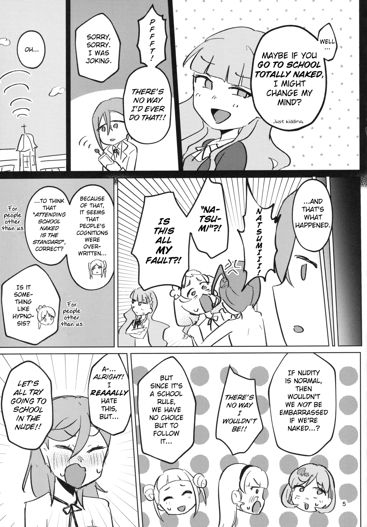 (C107) [Ujita Honpo (Ujita Hajime)]Zenra Toukou ga Standard desu | Going to School Naked is the Standard(Love Live! Superstar!!) [English] Page 6