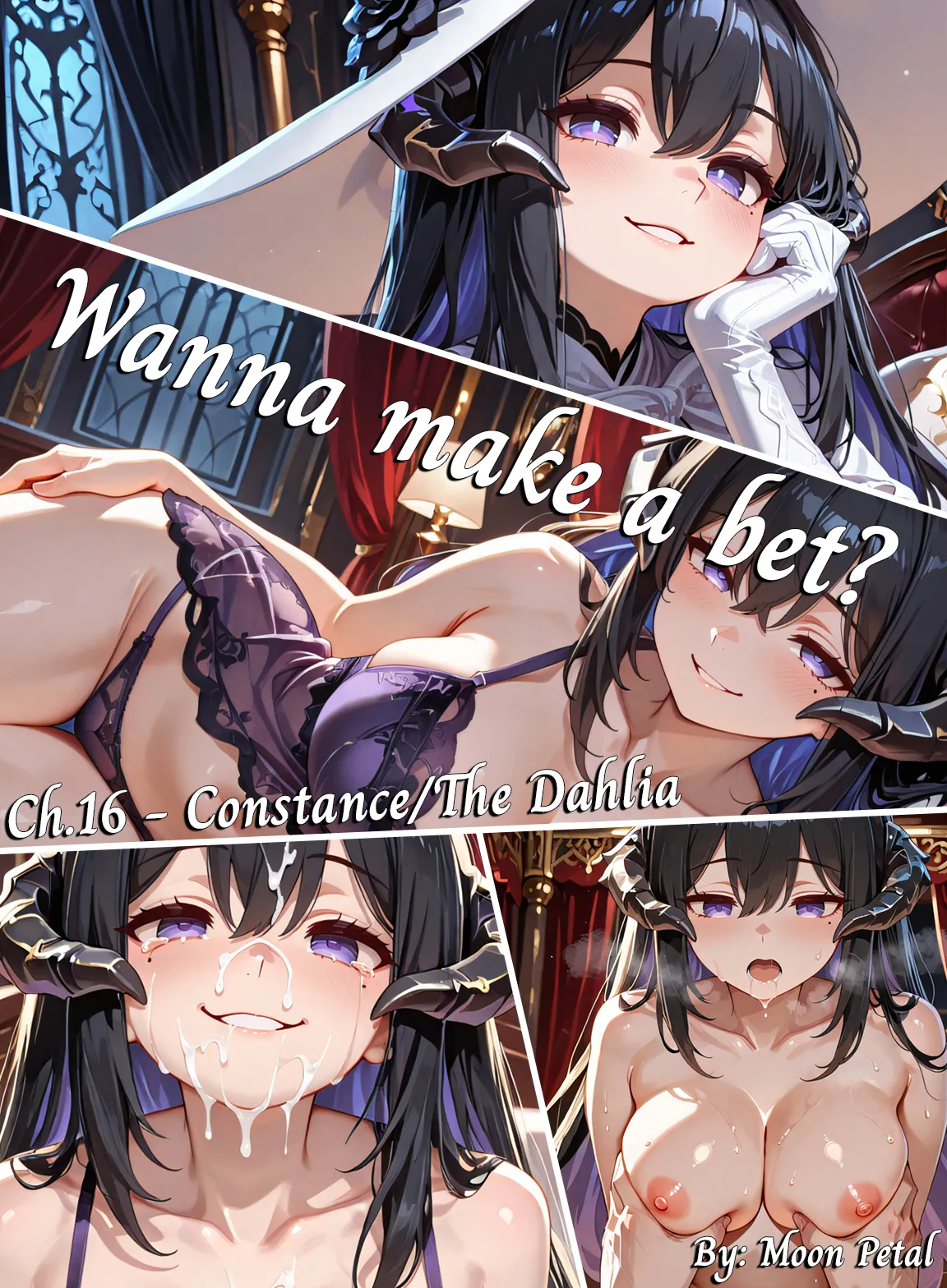 [Moon Petal]Wanna make a bet? ch. 16 - Constance / The Dahlia[English] [Uncensored] [AI Generated] Page 1