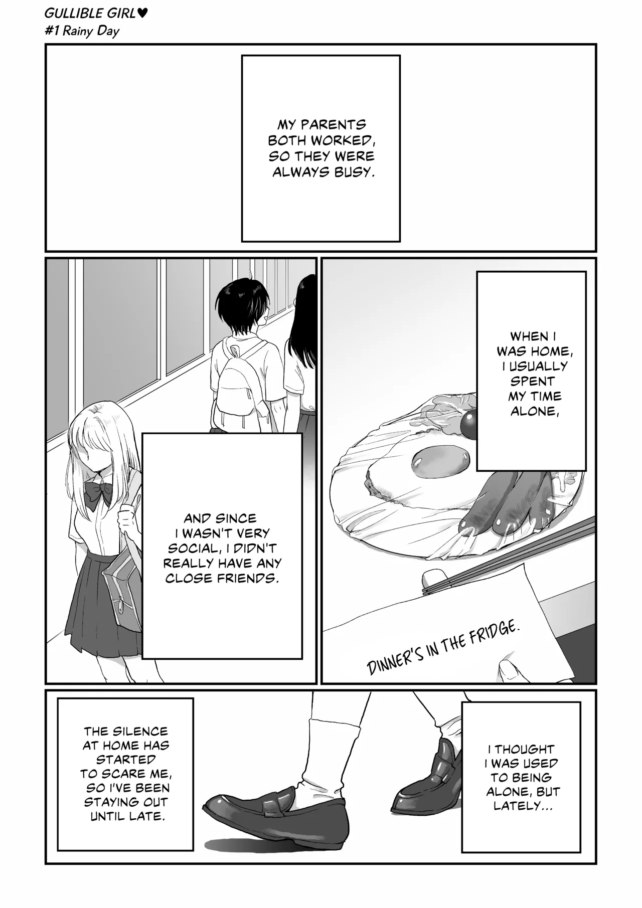 [Nanahara Mitsuru]Nagasare Joshi 1 Ame no Hi Hen | Gullible Girl 1: Rainy Day[English] [BBts] Page 2