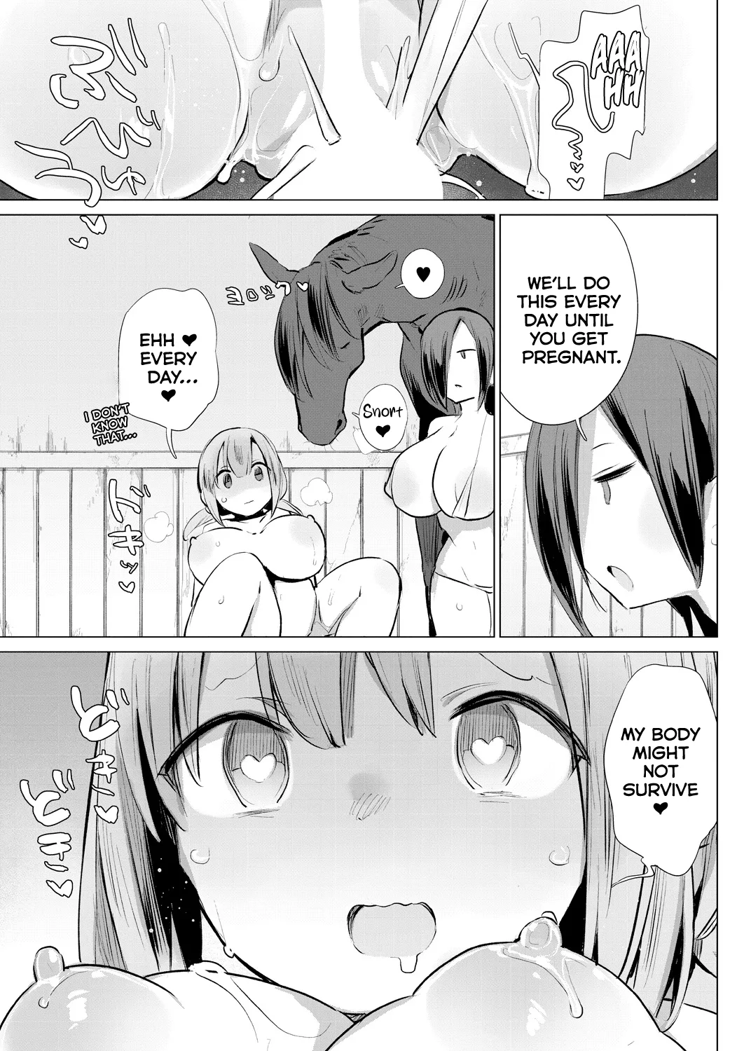 [Haison]Ouma no Shussan Ganbarimasu! - I'll do my best for horse birth!(COMIC Mugen Tensei 2024-06) [Digital] [English] [Kumoku] Page 19