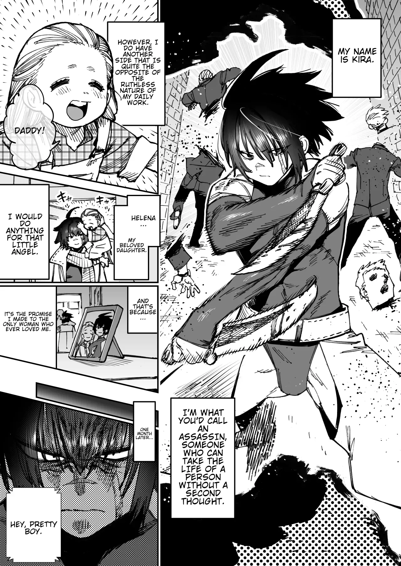 [Horieros]"Mesu Ochi" Sekai Saikyou no Koroshiya Self Mesu-ka Kaizou | The World's Strongest Assassin Self-Feminization(Ongoing)[English] Page 1
