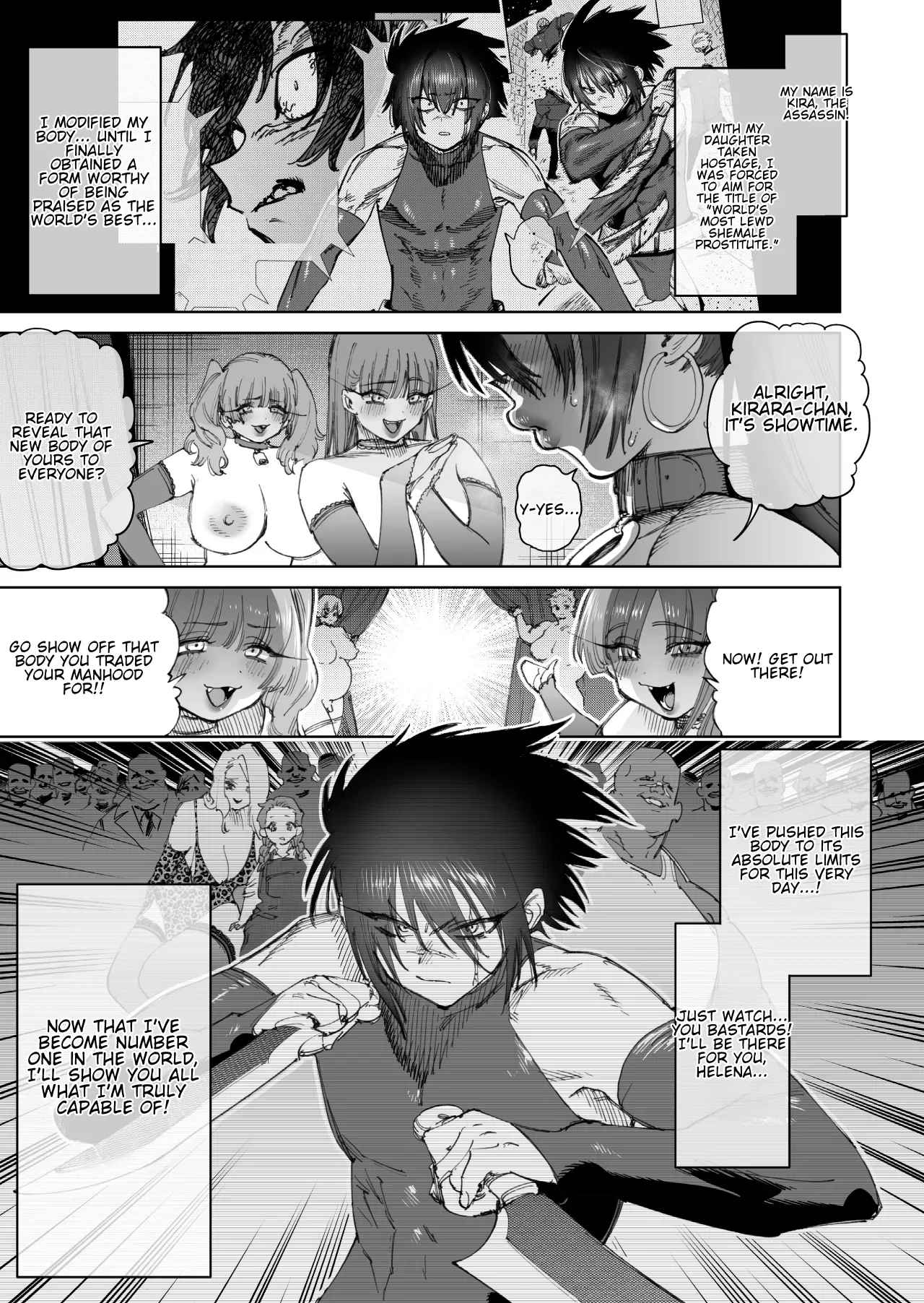 [Horieros]"Mesu Ochi" Sekai Saikyou no Koroshiya Self Mesu-ka Kaizou | The World's Strongest Assassin Self-Feminization(Ongoing)[English] Page 35