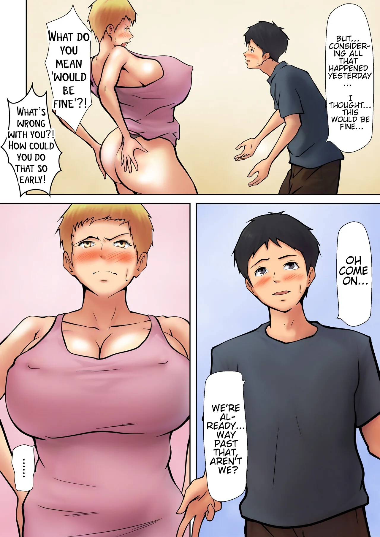 [Pentacle (Shimipan)]Giri no Oyako ga Doukyou Shitereba Kitto kou | If a stepmother and her stepson lived together, it would be something like this.[English] [WaterKujo] Page 65