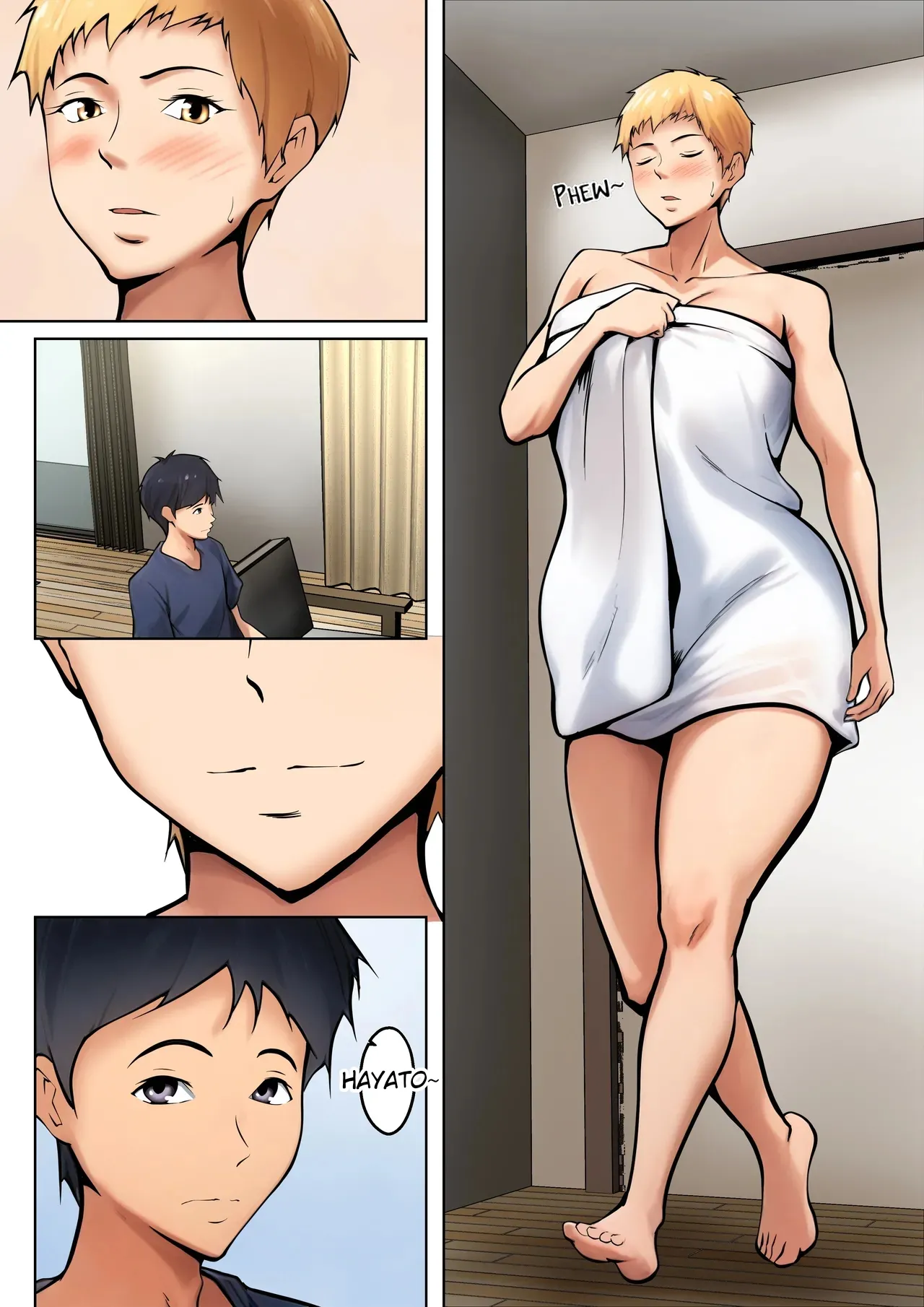 [Pentacle (Shimipan)]Giri no Oyako ga Doukyou Shitereba Kitto kou | If a stepmother and her stepson lived together, it would be something like this.[English] [WaterKujo] Page 9