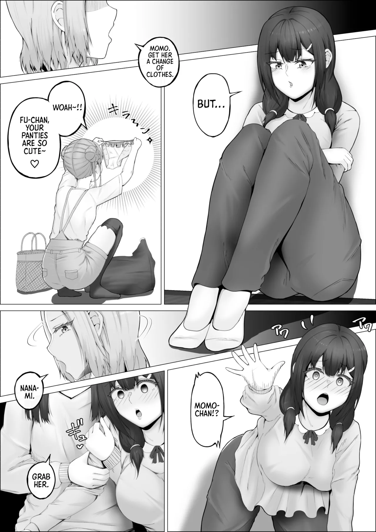 [shikiniki]When The Gals In My Class Found Out That I Was A Futanari, They Started Freaking Out. #2 Erina and Momo Double Blowjob Bathhouse Edition[English] [Morally Bankrupt Wizard Translations] Page 5