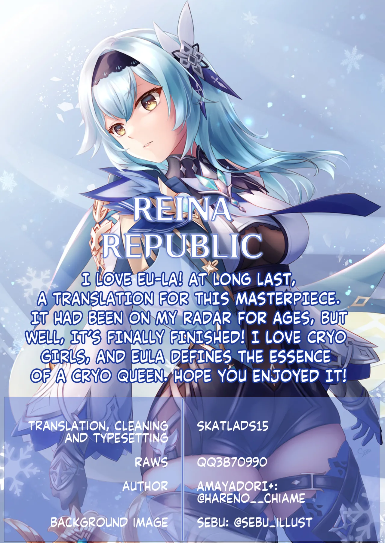 (C101) [AMAYADORI+ (Harenochiame)]Eula no Konin | Eula's Wedding(Genshin Impact) [English] [ReinaRepublic] Page 29