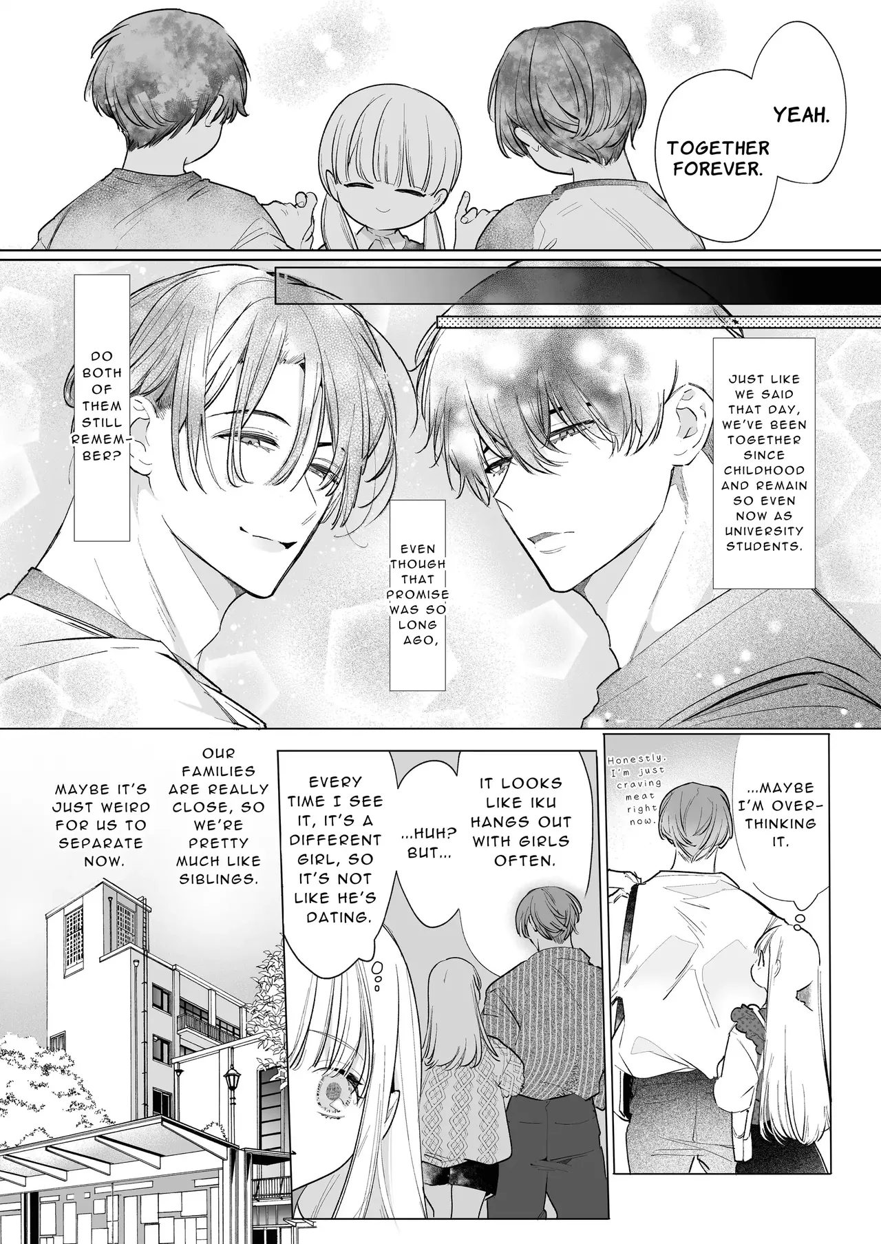 [Yatomomin (Yamamoto Tomomitsu)]Friendship Breaking Maiden. ~wanting to be together forever, longtime friends have a threesome~[English] Page 11