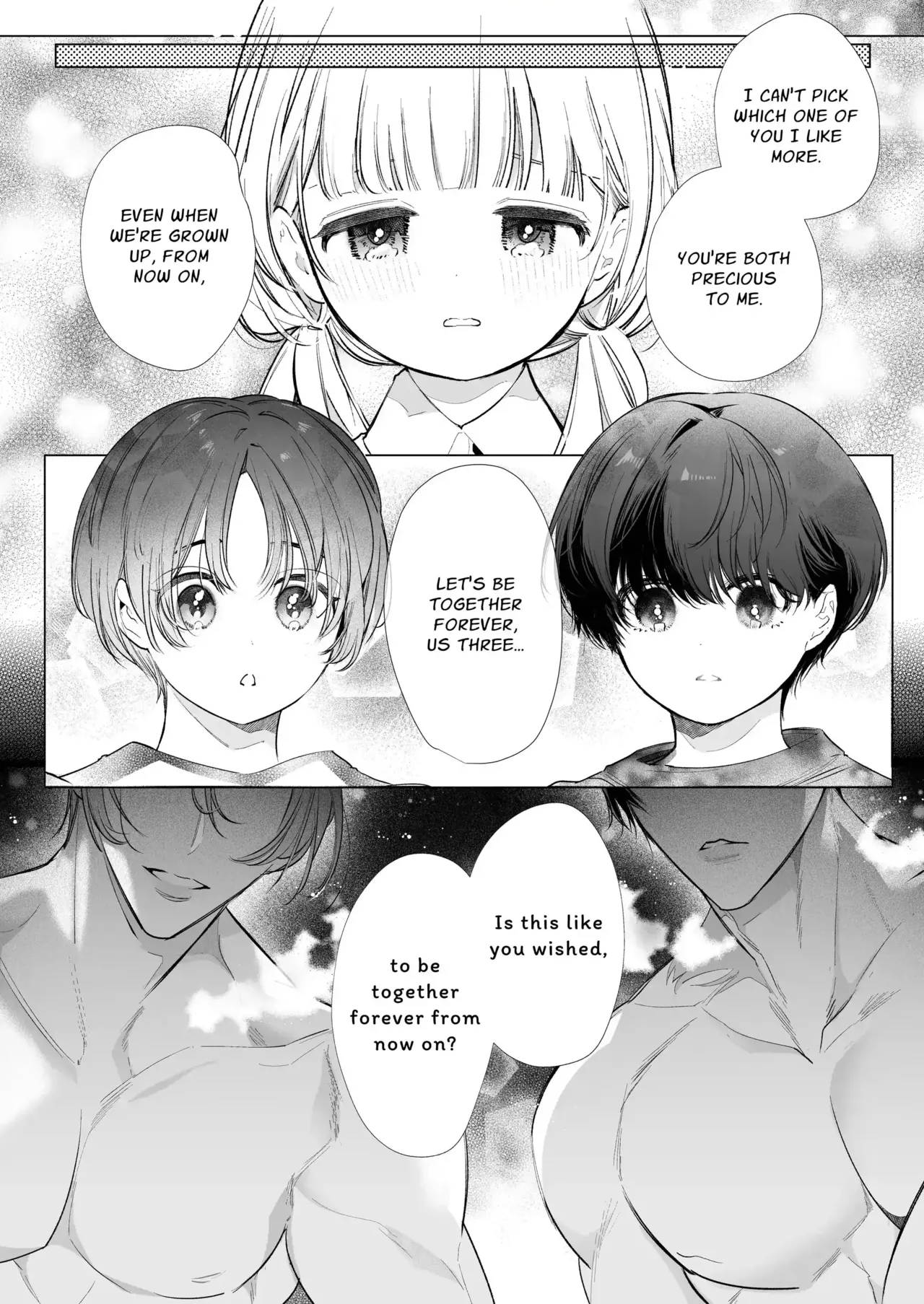 [Yatomomin (Yamamoto Tomomitsu)]Friendship Breaking Maiden. ~wanting to be together forever, longtime friends have a threesome~[English] Page 2