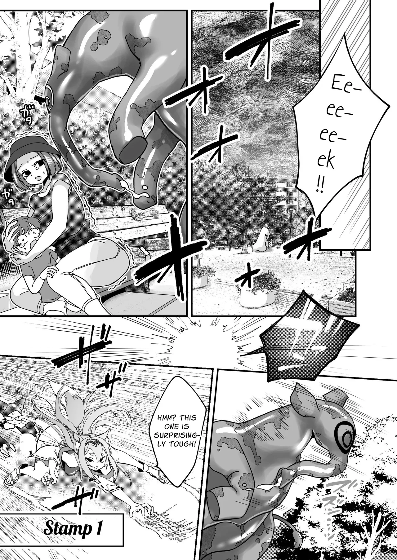 [Shimanami]Mahou Shoujo Gingitsune Ecchi na Stamp Rally de Sekika Chuudoku!! | Magical Girl Silverfox ~Erotic Stamp Rally Petrifaction Addiction!!~[English] [Penguin Piper] [Digital] Page 11