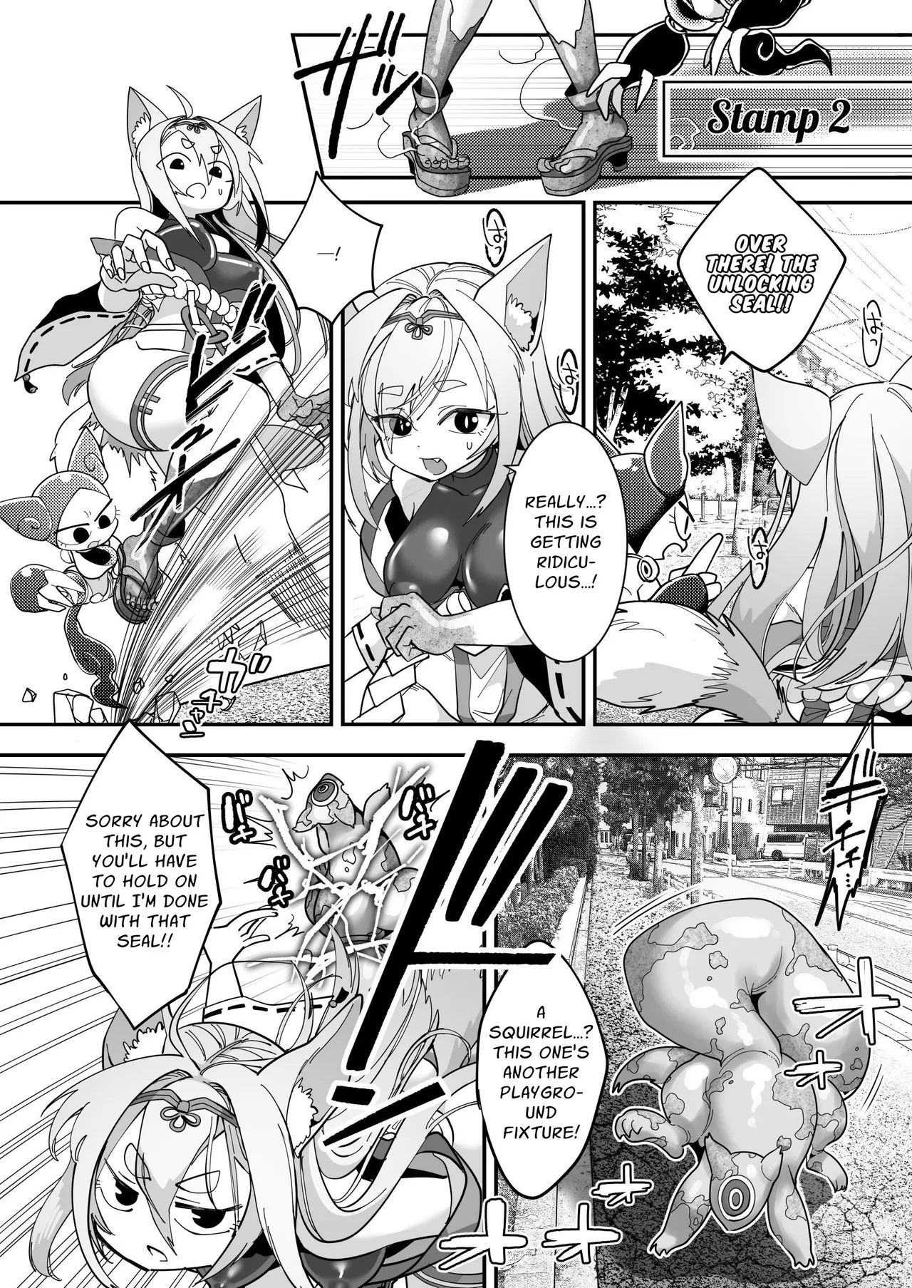 [Shimanami]Mahou Shoujo Gingitsune Ecchi na Stamp Rally de Sekika Chuudoku!! | Magical Girl Silverfox ~Erotic Stamp Rally Petrifaction Addiction!!~[English] [Penguin Piper] [Digital] Page 20