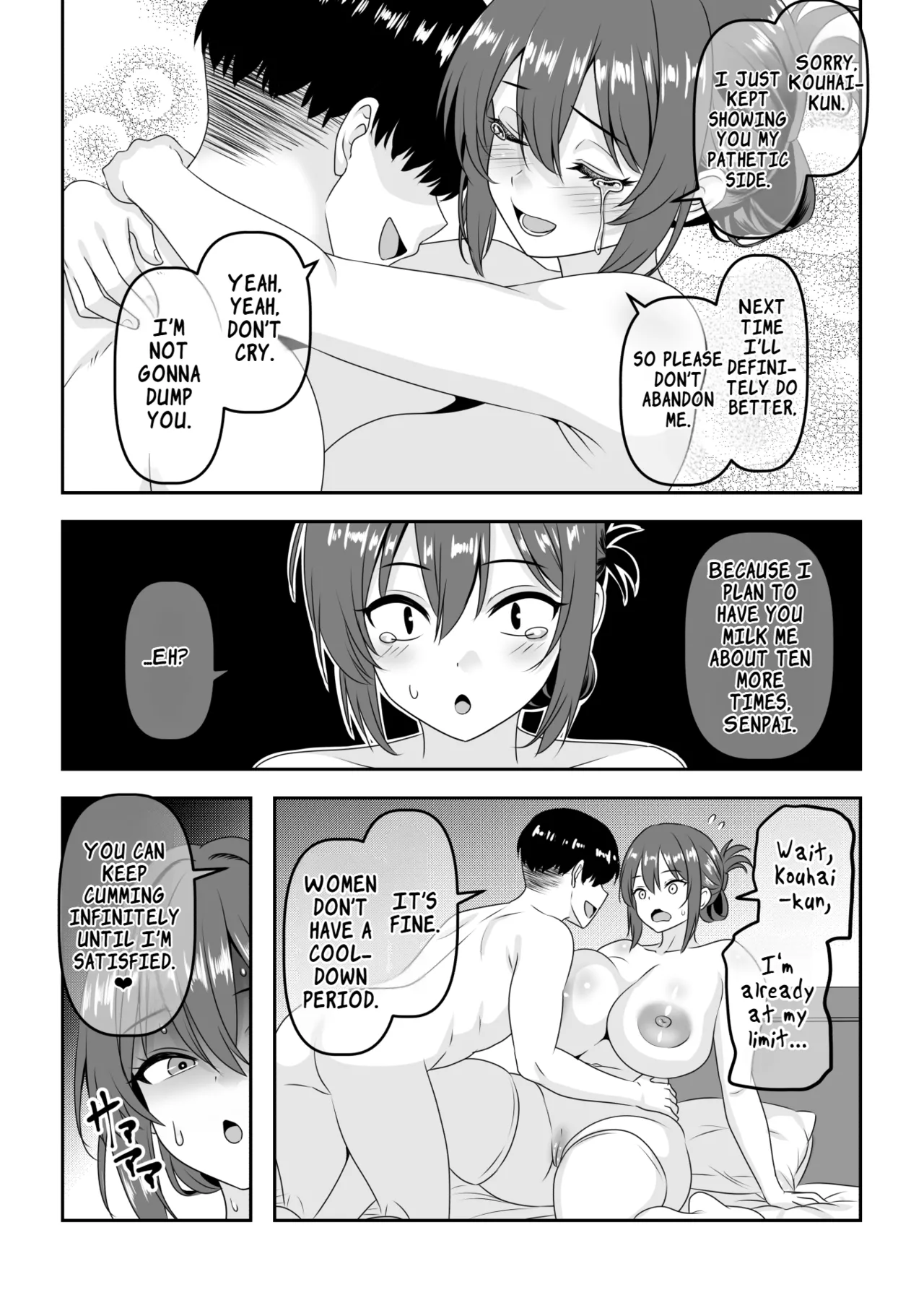 [Waribashi Kouka]Teisou Gyakuten - Tayoreru Oujisama-kei no Senpai, Hatsu H de Kusso Nasakenai Koshiheko Sourou Sex o Urou Shiteshimau | Chastity Reversal- The Reliable Prince-Type Senpai Is Pathetically Quick in Bed During Our First Time[English] [LKK•Scans] Page 29