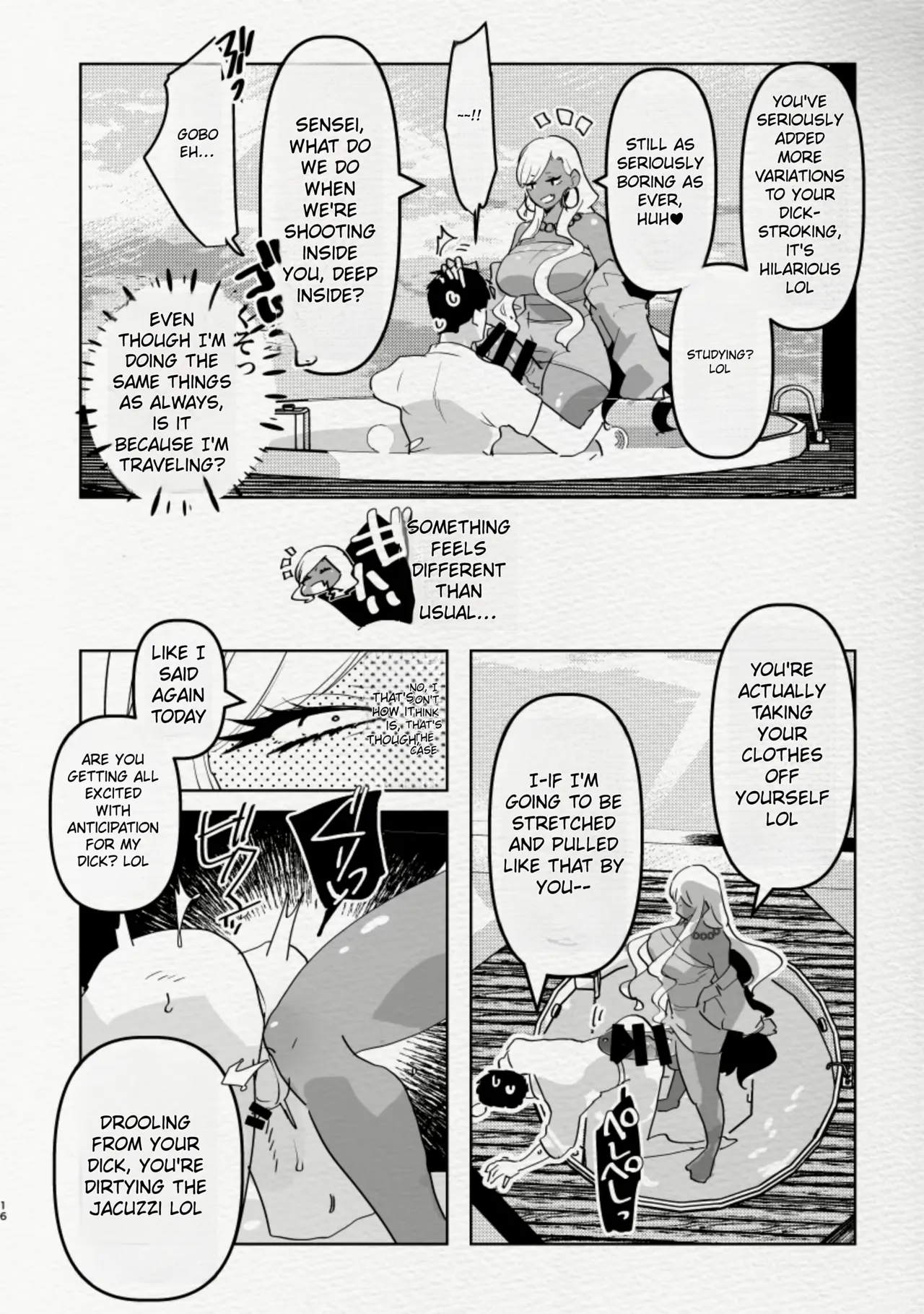 [Aimaitei (Aimaitei Umami)]Minami no Shima de Futanari Kuro Gyaru Kanojo ni Hotel de Hametaosareru Nante...... | Being Fucked By Black Futanari Gal Girllfreind In Southern Island[English] [Digital] Page 16
