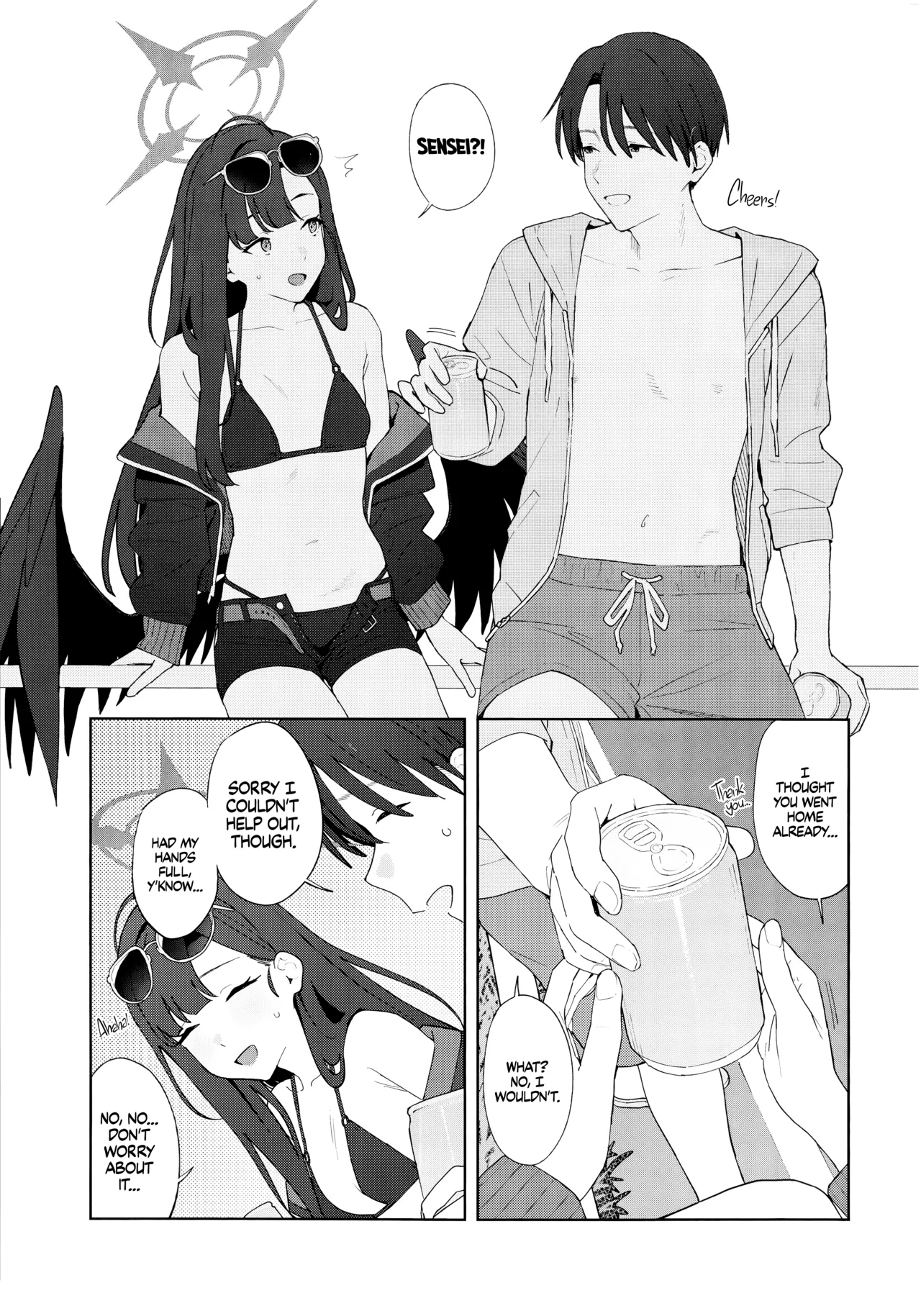 (C107) [Titano-makhia (Mikaduchi)]Summer Night Retreat(Blue Archive) [English] [Getter Senseis] Page 12