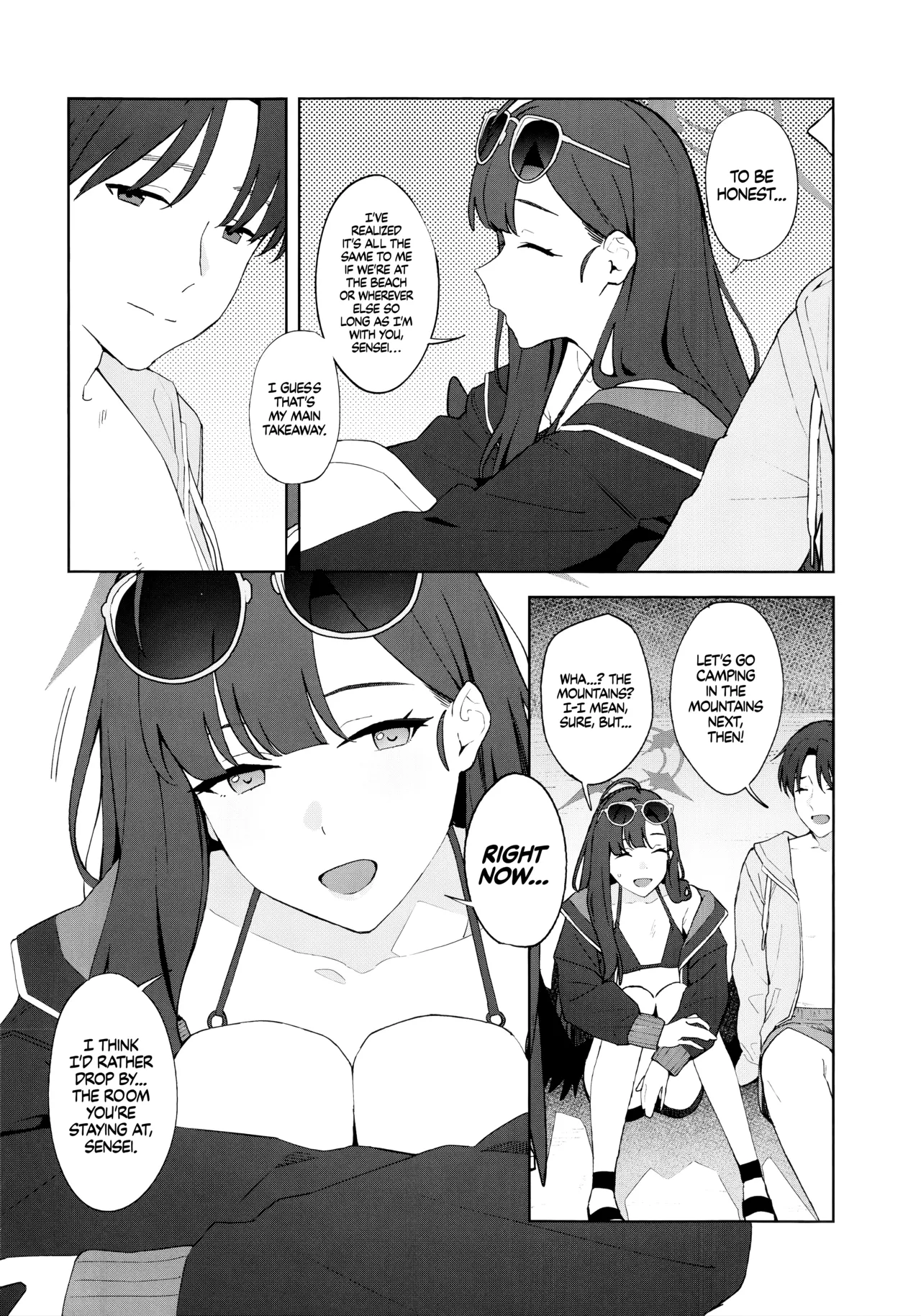(C107) [Titano-makhia (Mikaduchi)]Summer Night Retreat(Blue Archive) [English] [Getter Senseis] Page 15